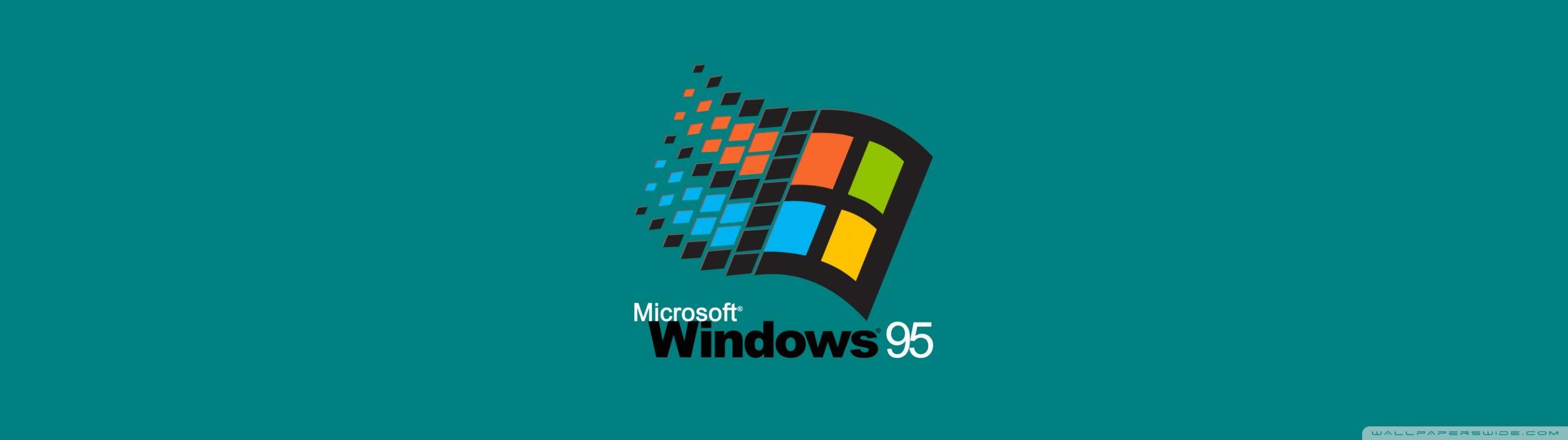 2732x768 Microsoft Windows 95 Ultra HD Desktop Background Wallpaper