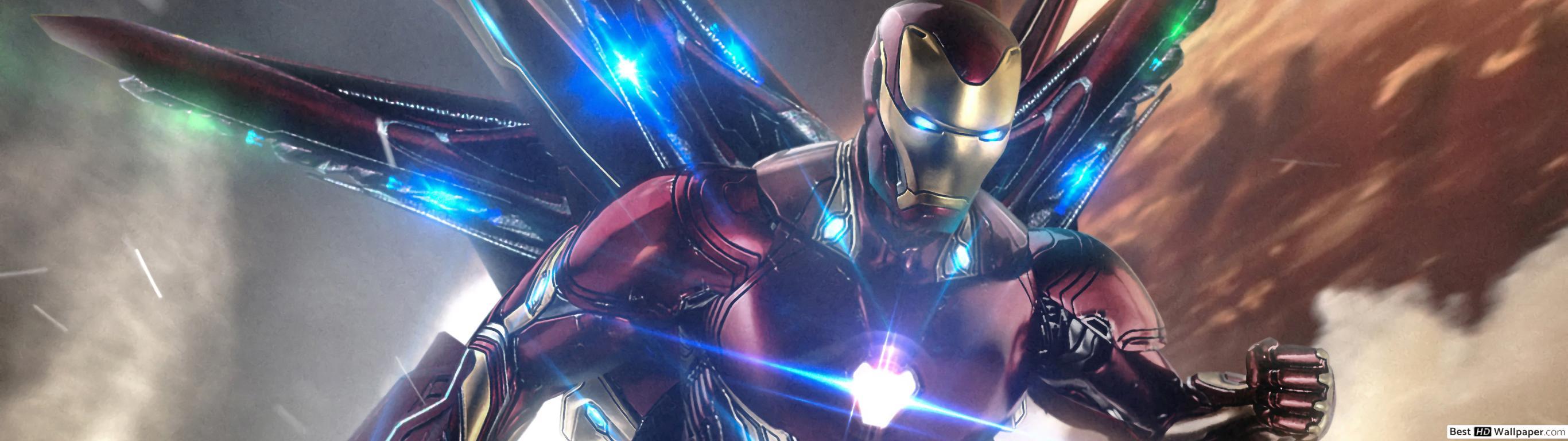 2732x768 Avengers: Endgame Man HD wallpaper download