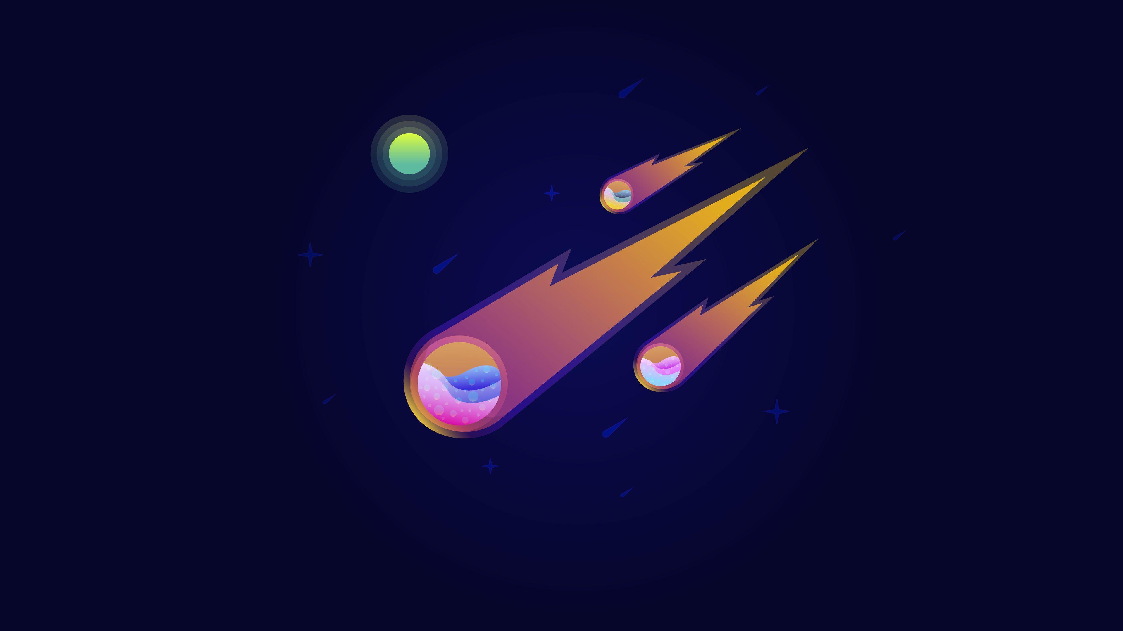 3840x2160 Wallpaper 4k Meteors Mininimalist 4k 10k Wallpaper, 4k Wallpaper