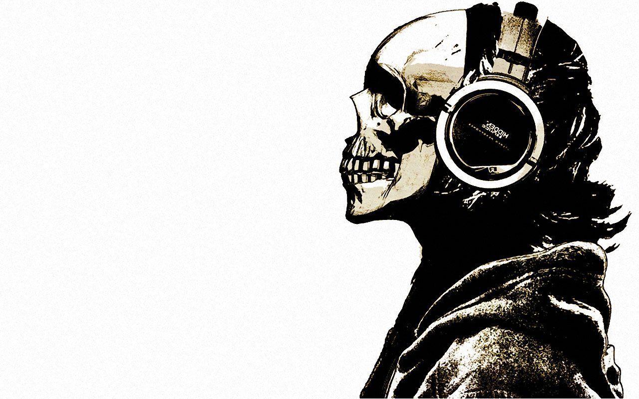 1280x800 Jestingstock.com White Skull Wallpaper