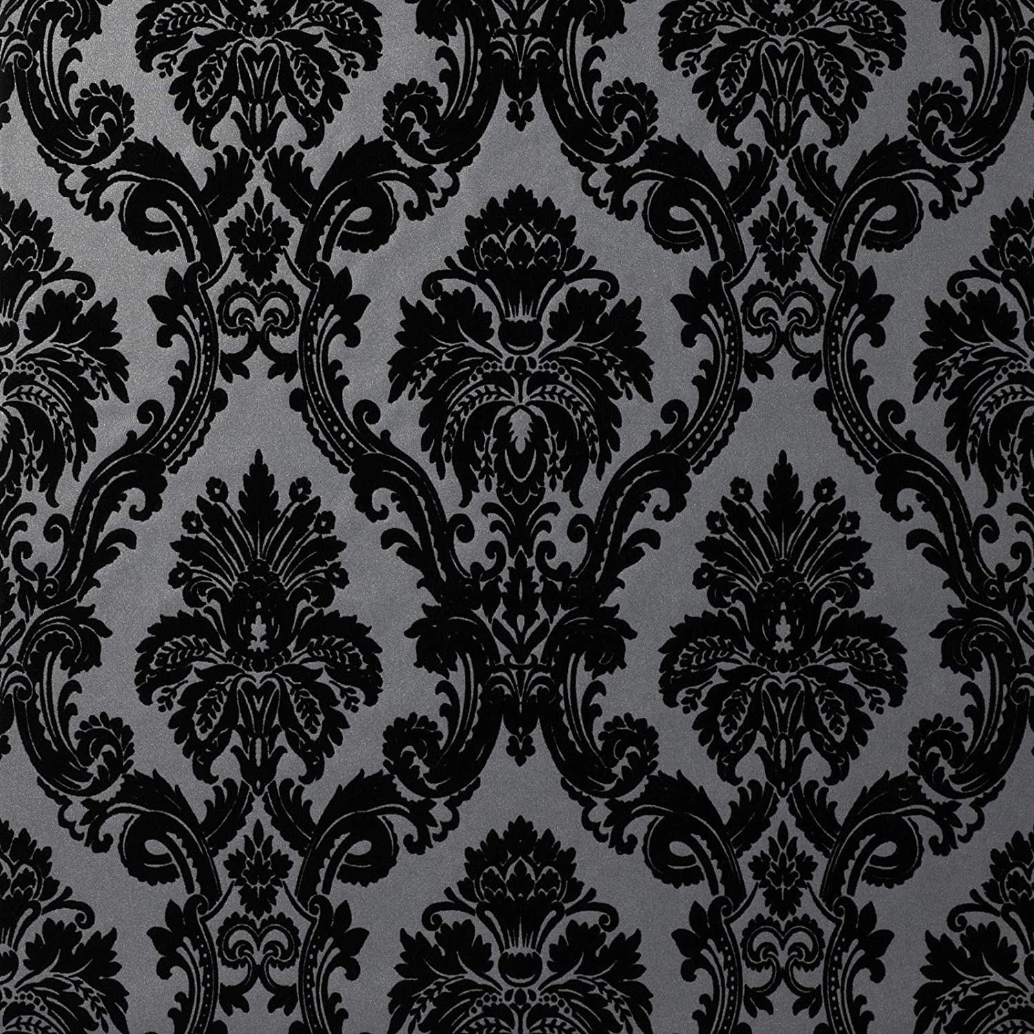 DREXEL Black on Metallic Gold T7627 Collection Damask Resource 3 from  Thibaut