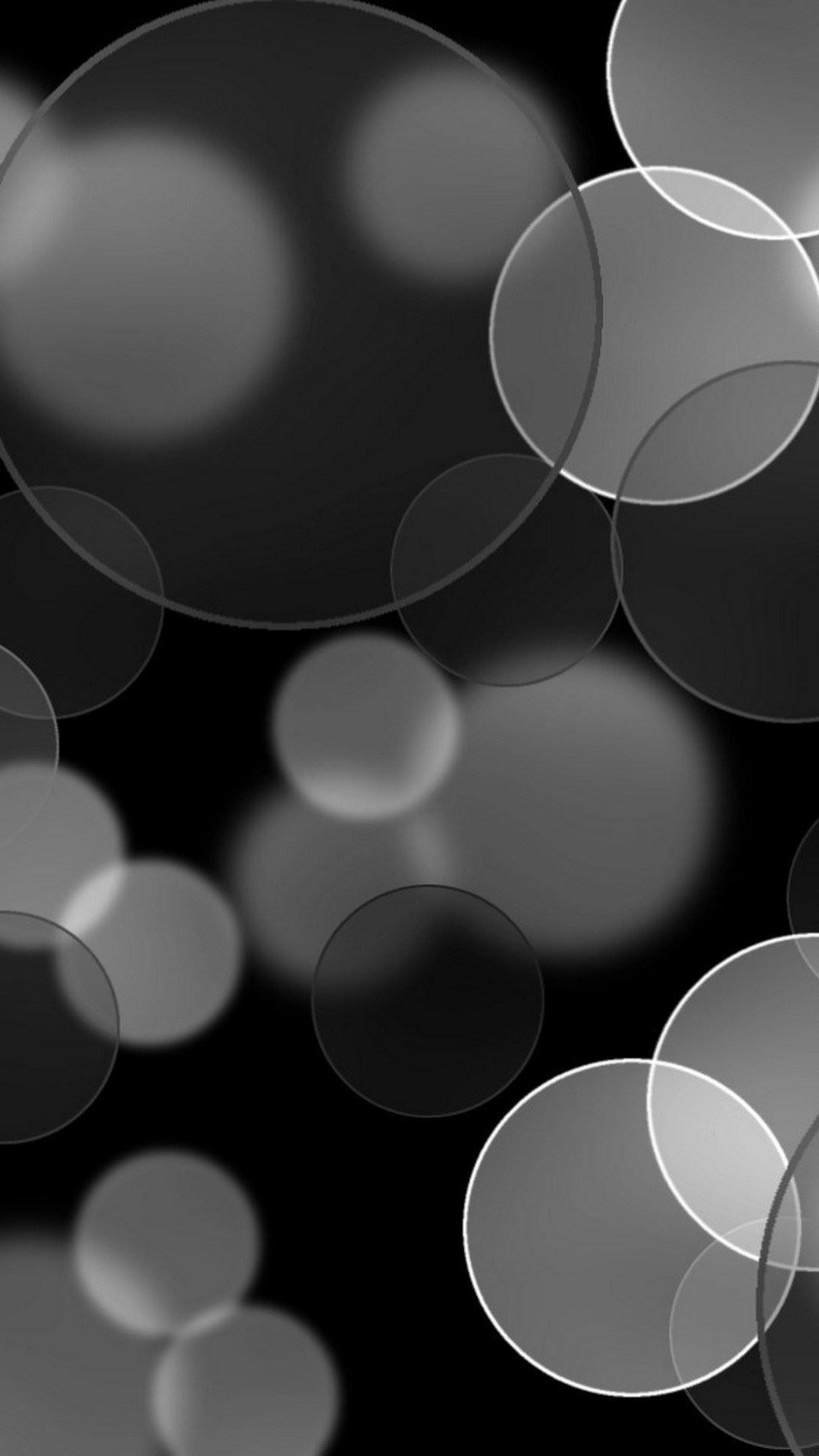 1080x1920 Black And White Bokeh Lights iPhone Wallpaper