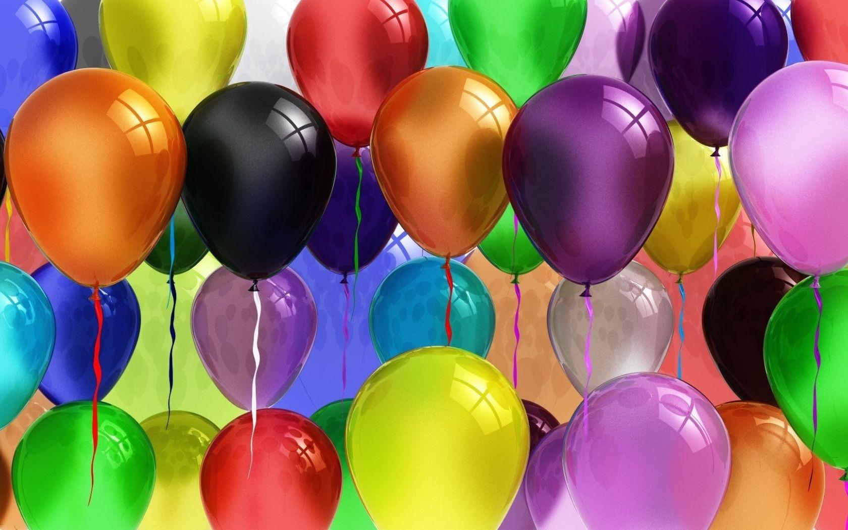1680x1050 Free download Wallpaper balloon ribbon rendering desktop wallpaper