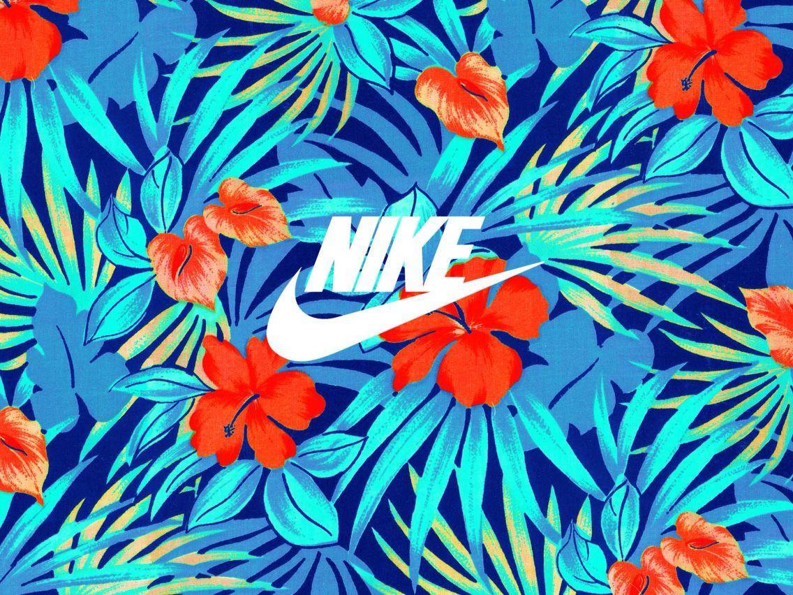 1136x852 Floral Nike Desktop Wallpaper