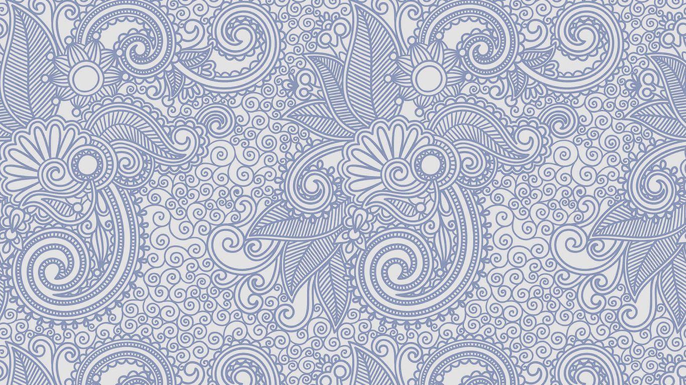 1366x768 wallpaper for desktop, laptop. wallpaper design flower line blue pattern