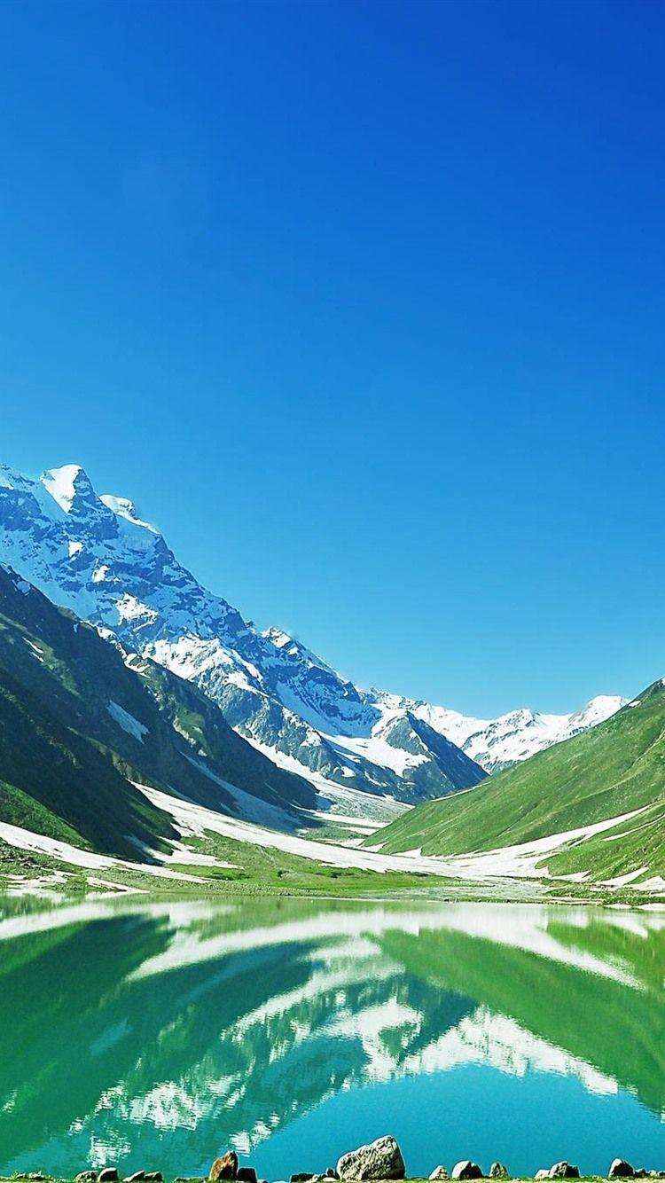 750x1334 Pakistan, Lake, Mountains, Snow, Water Reflection 750x1334 IPhone 8 7 6 6S Wallpaper, Background, Picture, Image