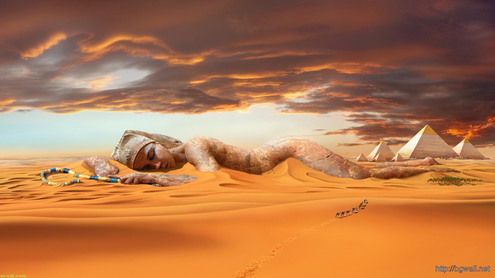 1920x1080 Cool Art Desert Wallpaper