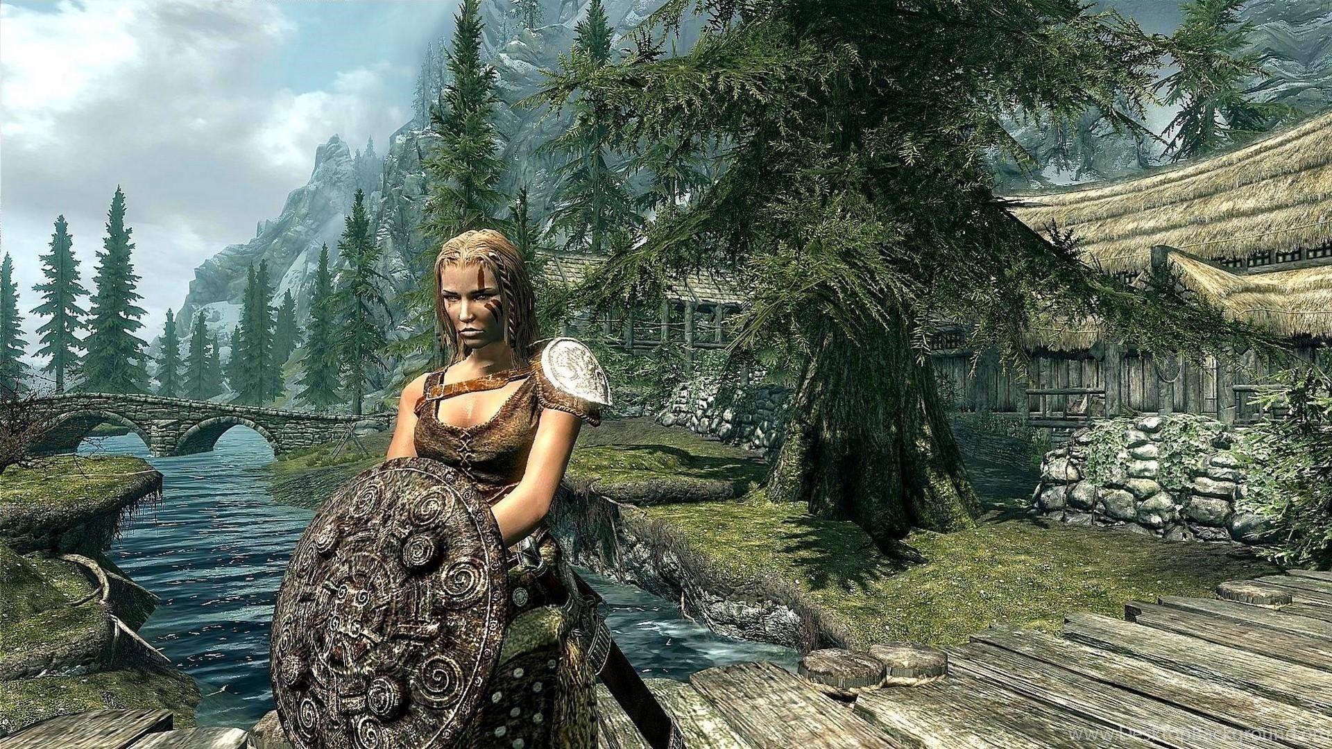 1920x1080 Nature Freya Fantasy Art Digital Nordic Shields Mitology