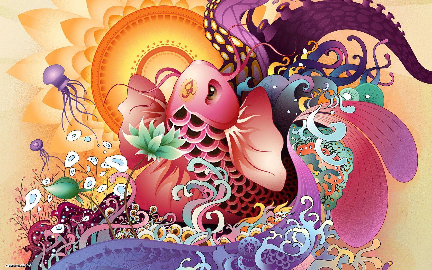 1680x1050 possible tattoo?. Tattoo Idea and Designs. Koi, Art
