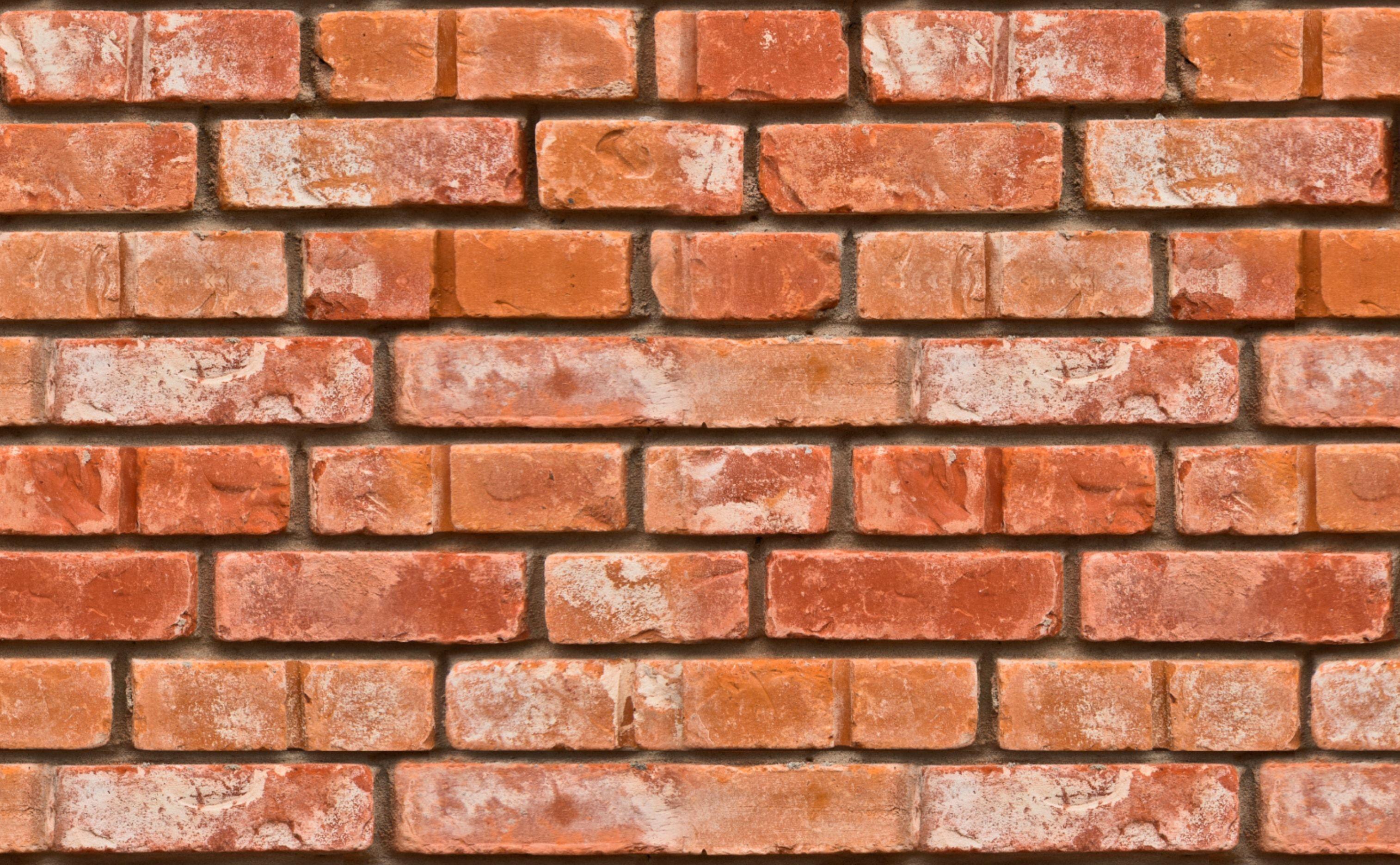 3028x1872 Aged Variegated Brick Wallpaper for Walls