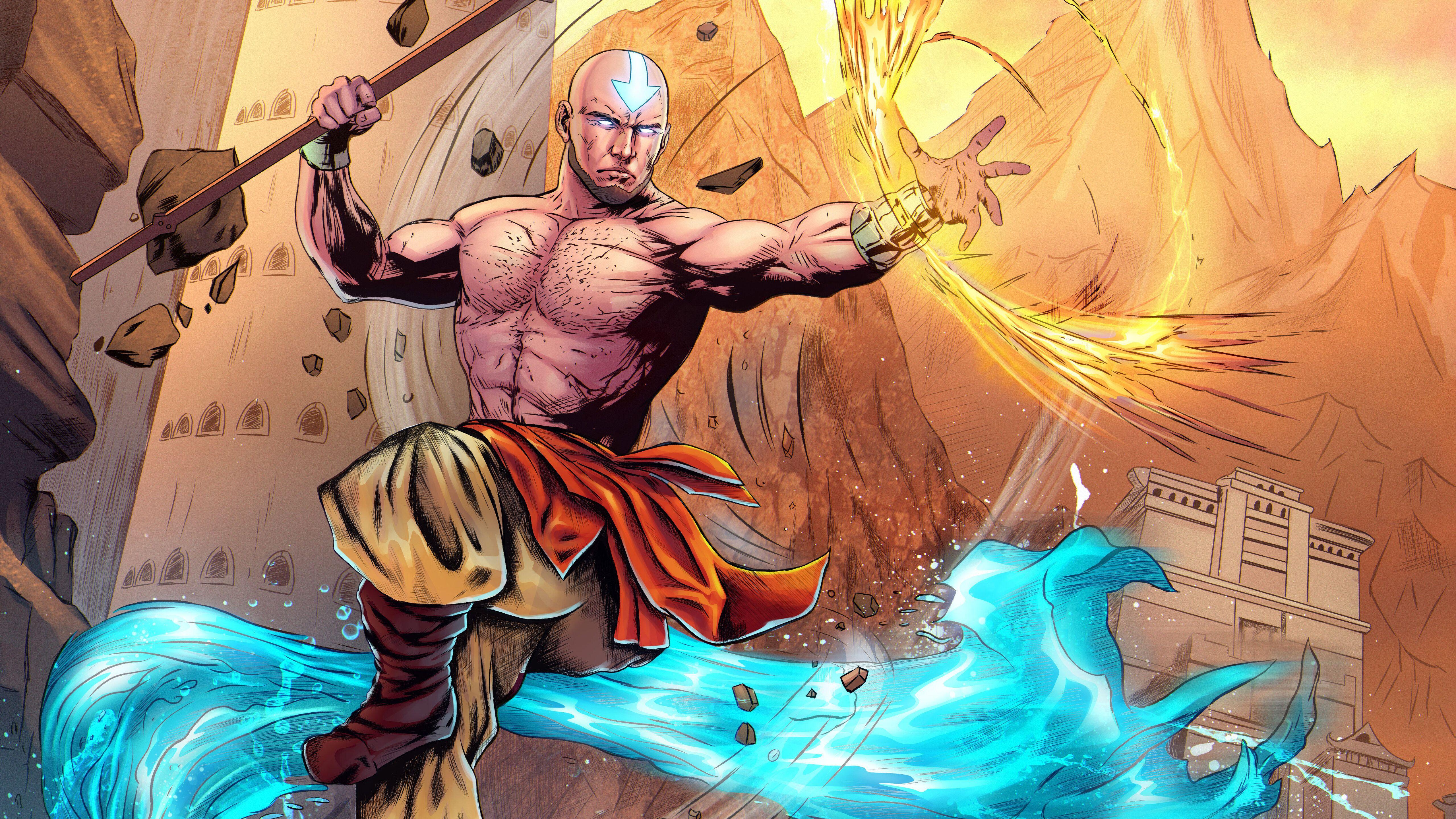 5120x2880 Aang Avatar Artwork 5k 5k HD 4k Wallpaper, Image