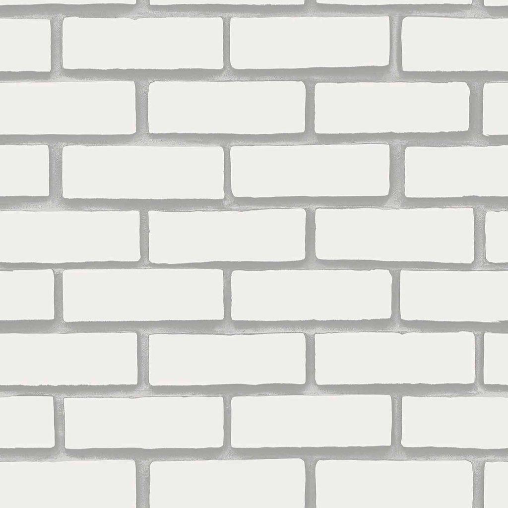 1024x1024 Wallter Brick Design Wallpaper White 3D Waterproof Roll