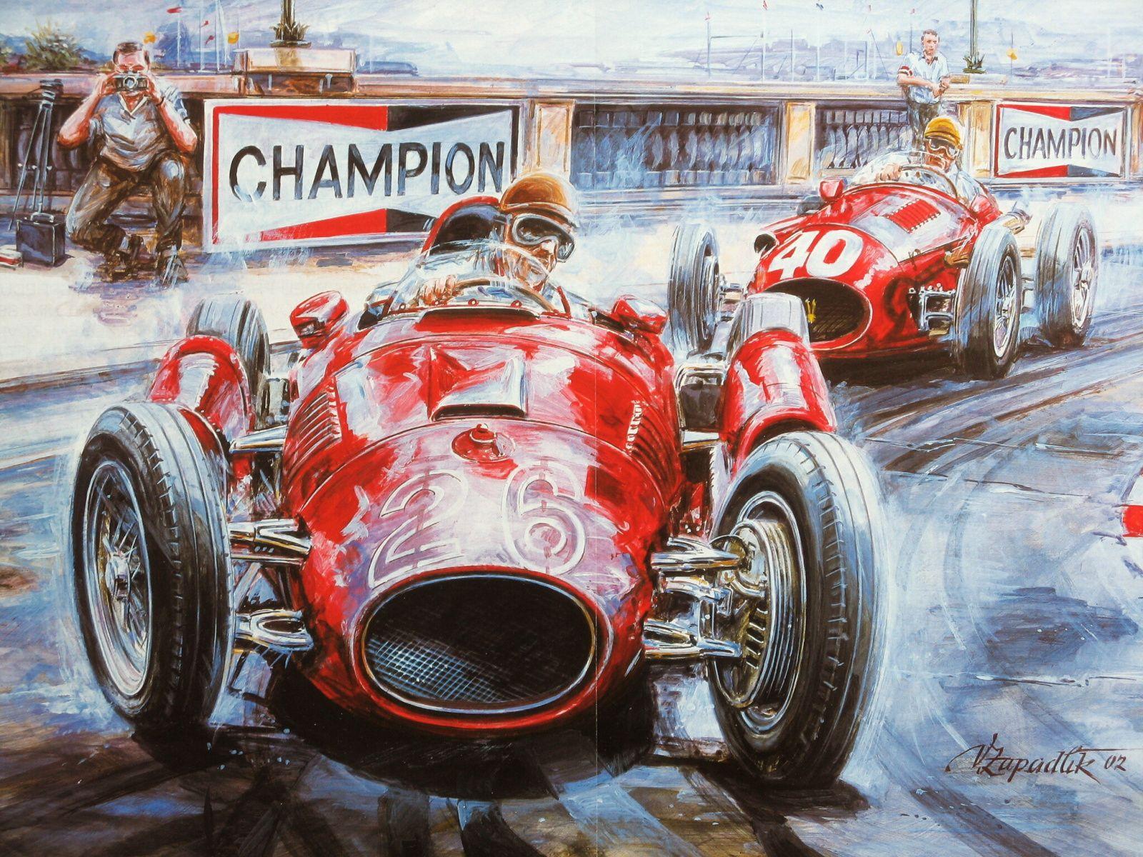 1600x1200 Vintage Race Car Wallpaper