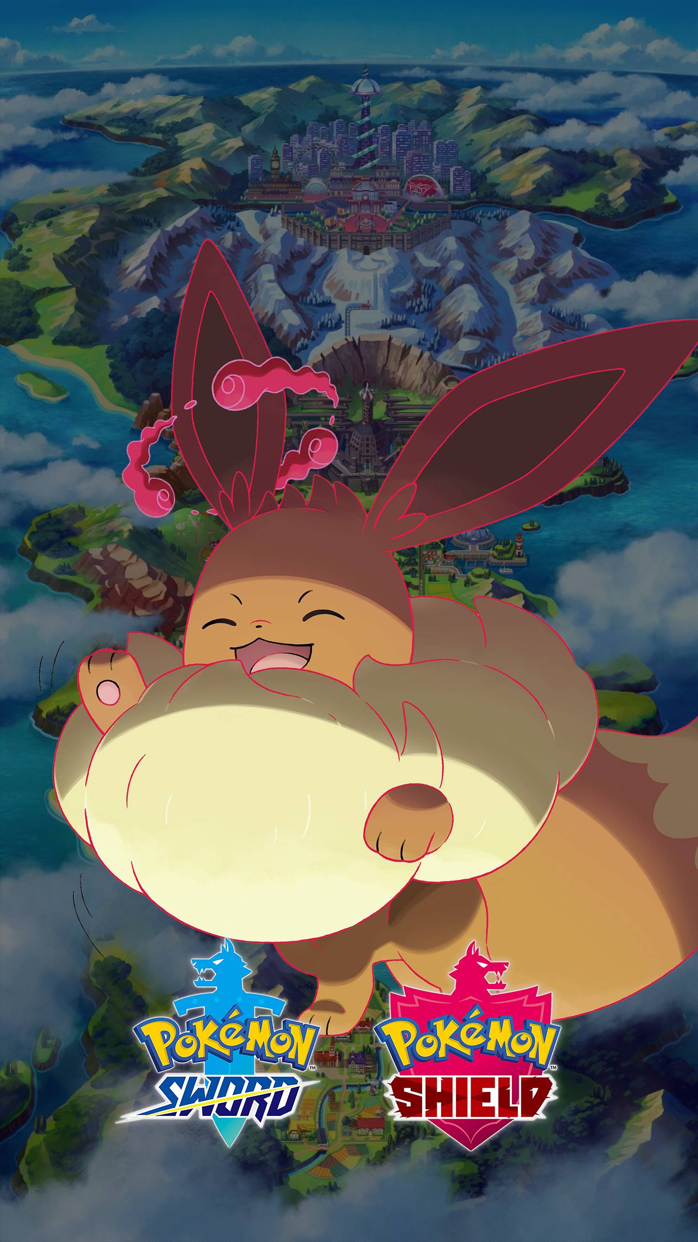 1440x2560 Pokemon Sword and Shield Gigantamax Eevee Wallpaper. Cat with Monocle