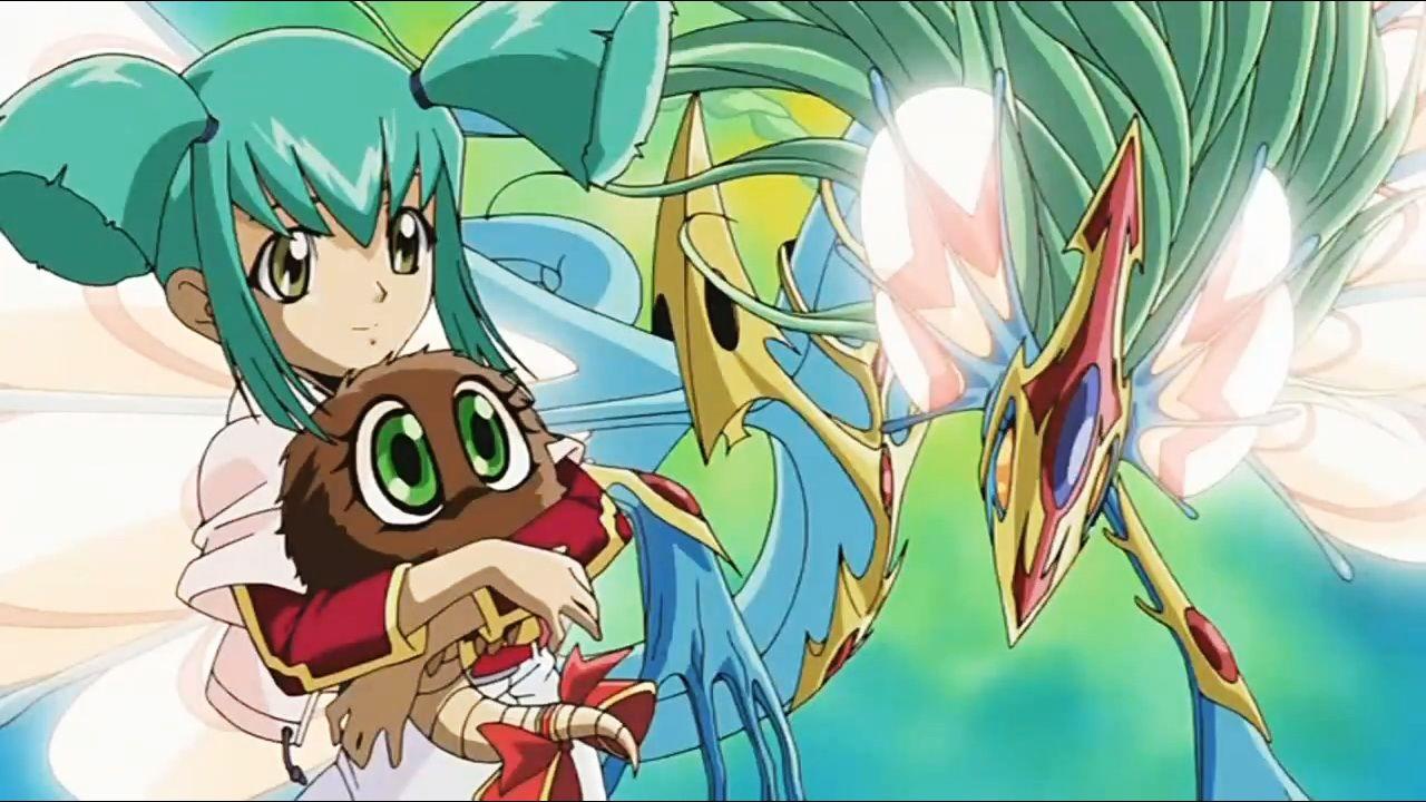 1280x720 Luna With Ancient Fairy Dragon And Kuribon From Yu Gi Oh