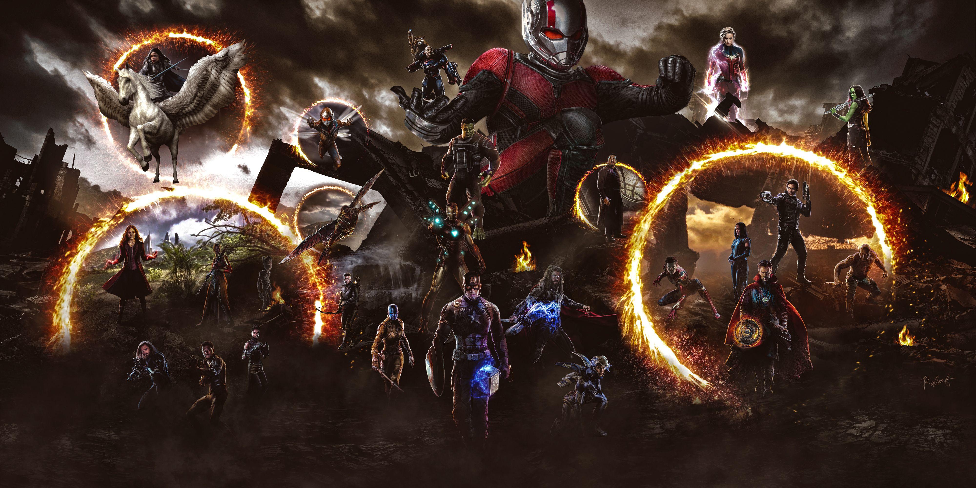 4000x2000 Avengers End Game Final Battle Scene, HD Superheroes, 4k