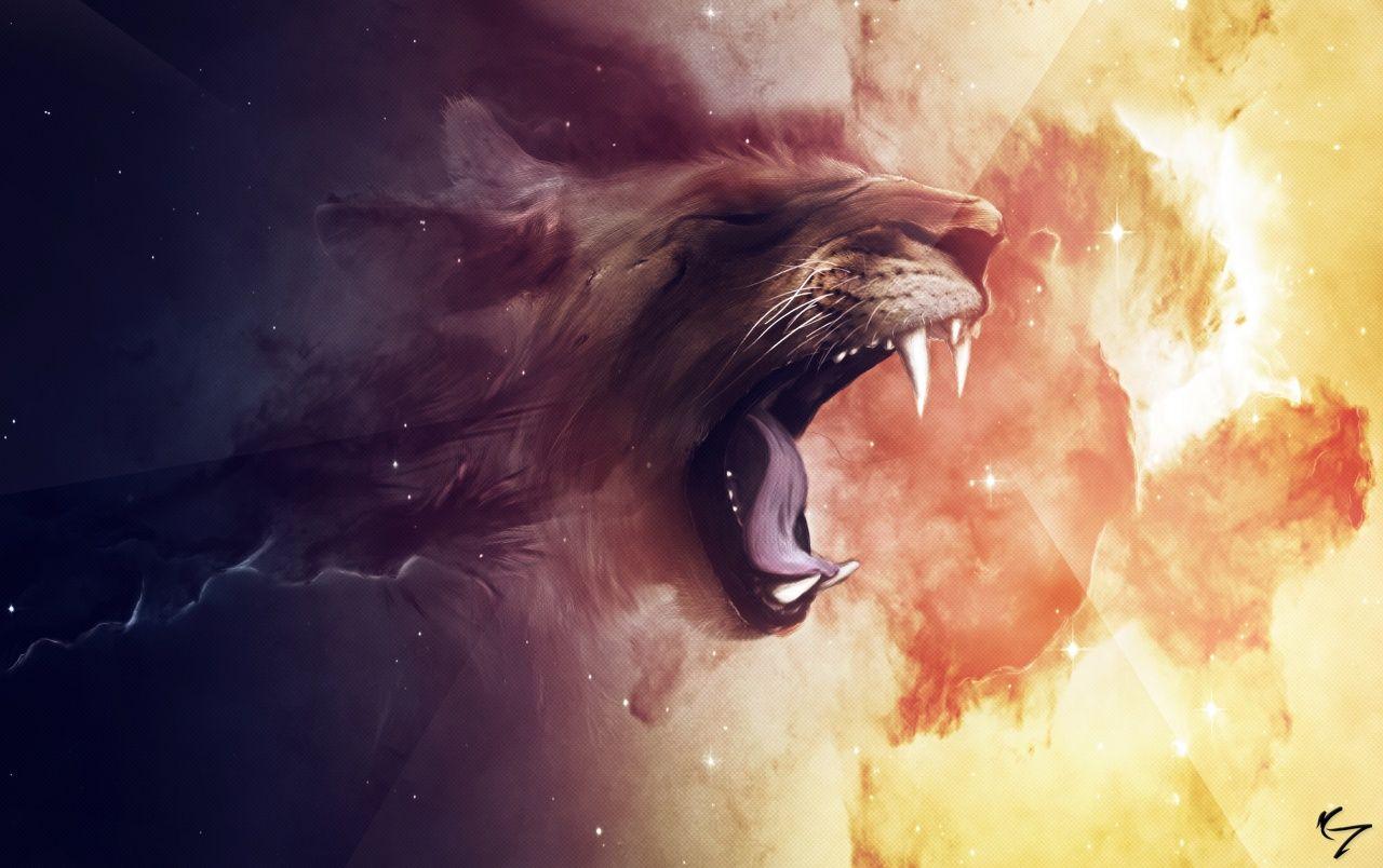 1280x804 Lion Roar wallpaper. Lion Roar