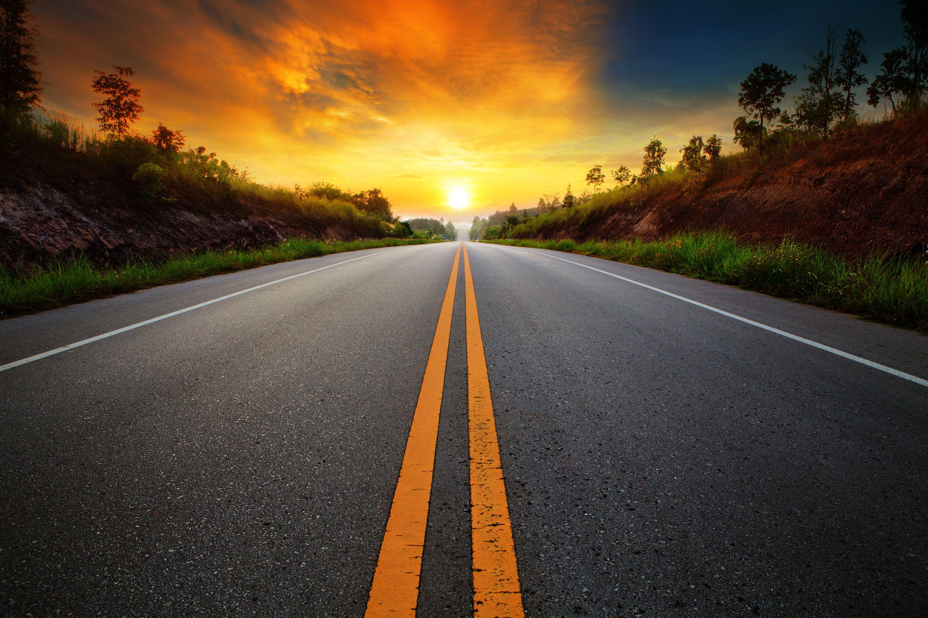 Sunset Road Wallpapers - Top Free Sunset Road Backgrounds - WallpaperAccess