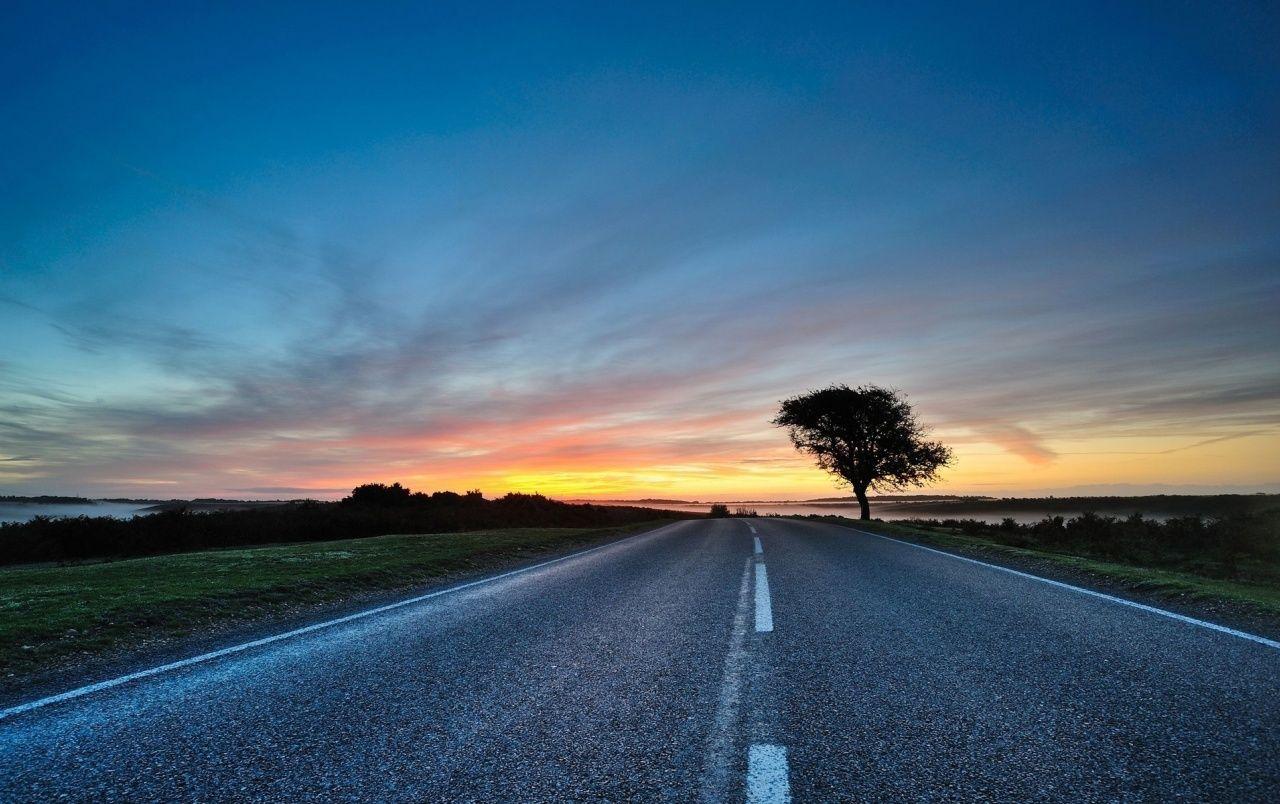 1280x804 Sunset Road Horizon & Scenic wallpaper. Sunset Road Horizon