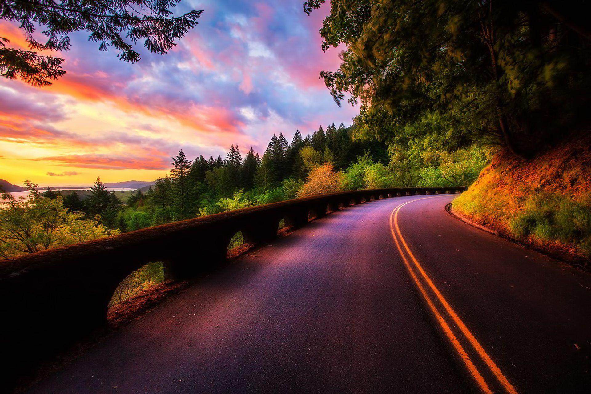 road trip sunset photography