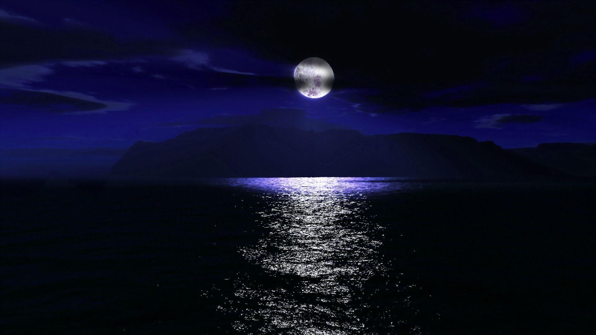 1920x1080 Free download Full moon over the sea 117 Wallpaper 1920x1080