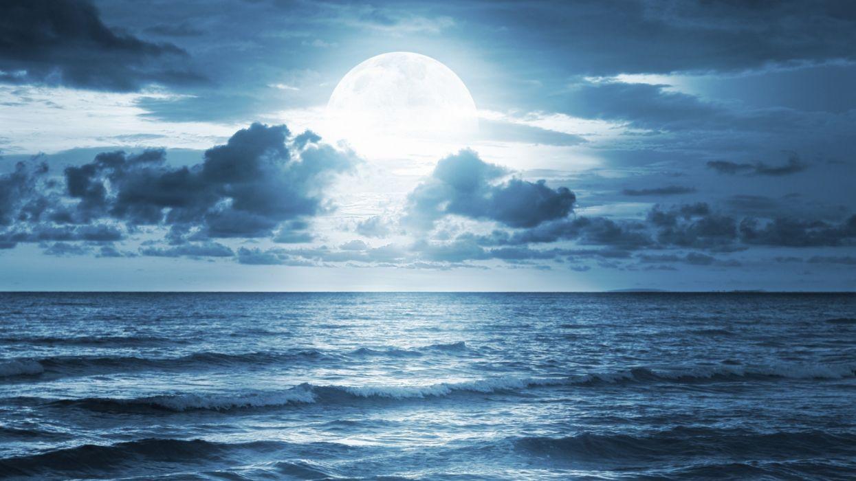 Sea and Moon Wallpapers - Top Free Sea and Moon Backgrounds ...