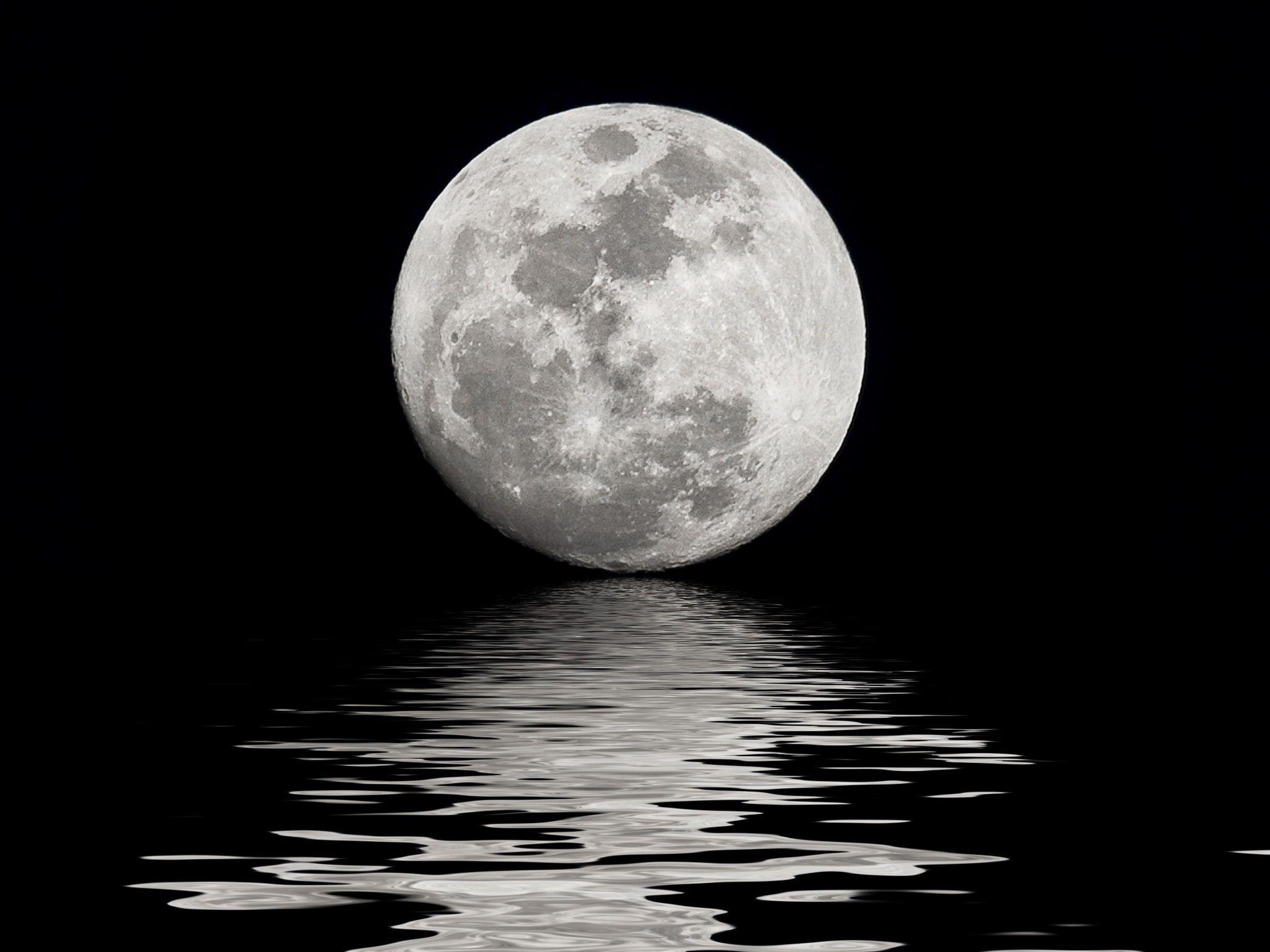 2048x1536 Moon Sea Desktop Wallpaper, Moon Sea Image, New Background