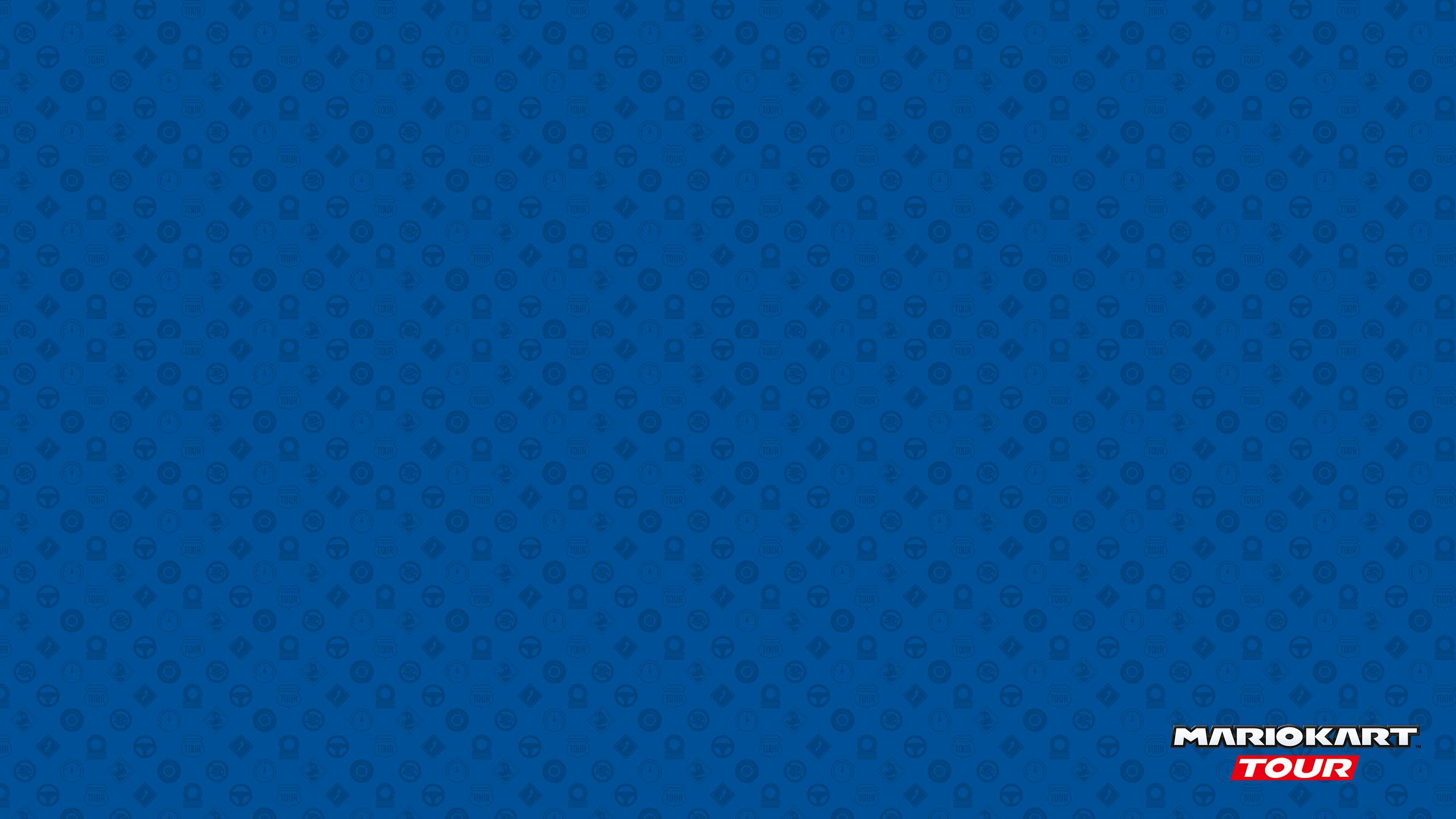 2560x1440 Mario Kart Tour Pattern 2 Wallpaper. Cat with Monocle