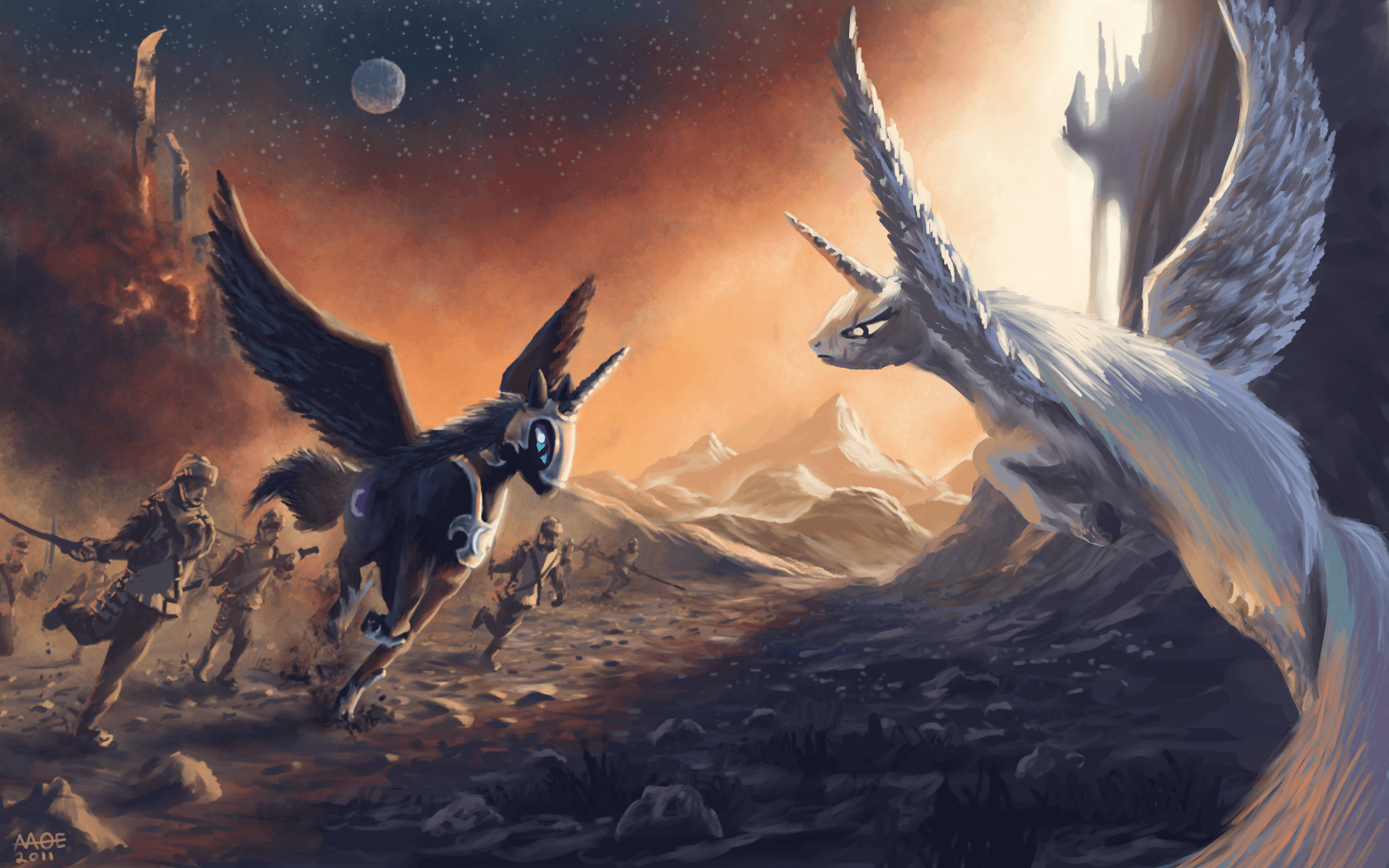 1680x1050 Epic War by Moe. My Little Wallpaper are Magic