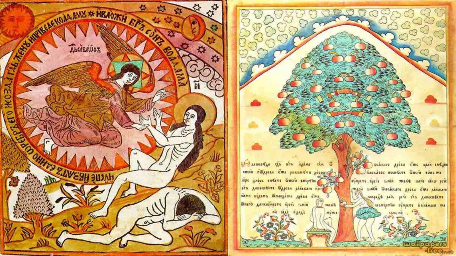 1600x900 Free download Adam And Eve Russian Folk Art Wallpaper Image
