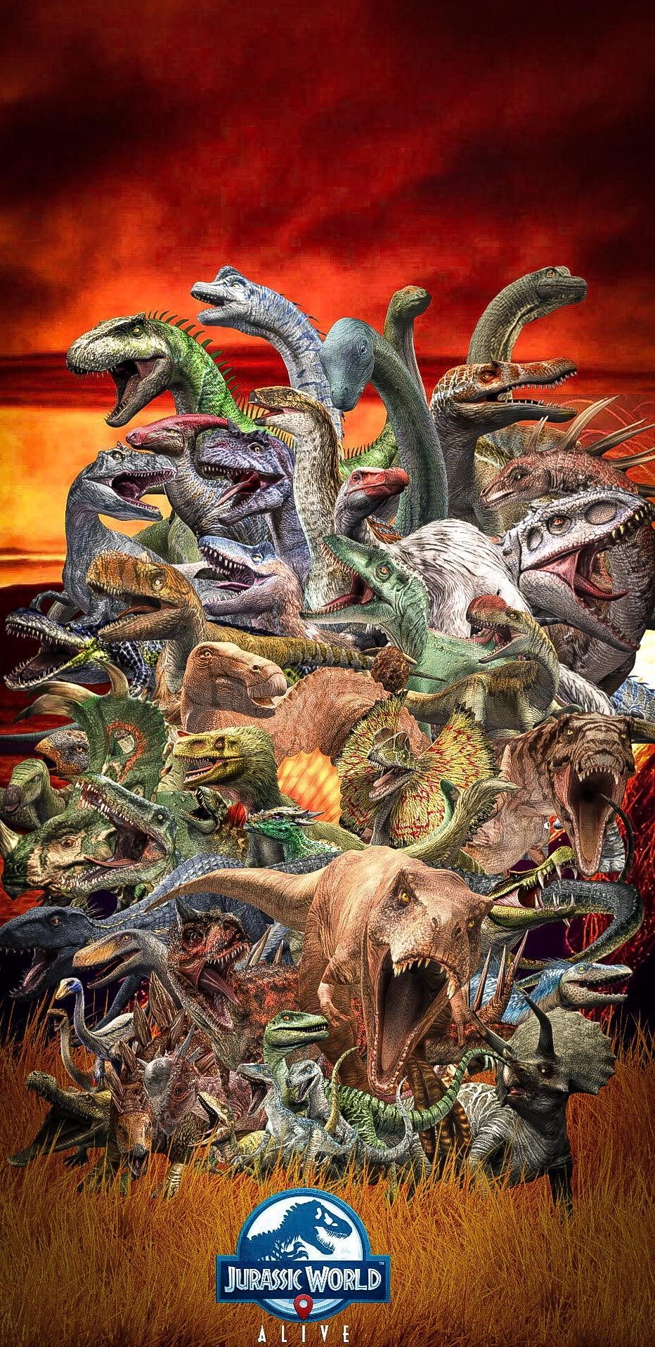 932x1916 Jurassic World Alive CUSTOM WALLPAPER, BY ME, fyi, im new!: JurassicWorldAlive
