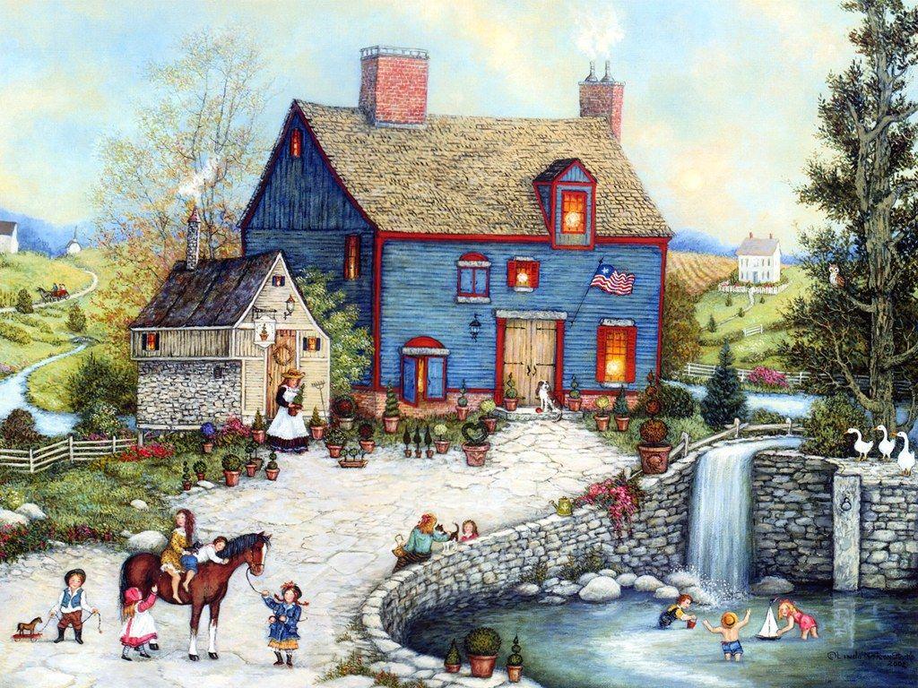1024x768 HD American Folk Art : Linda Nelson Stocks Folk Art