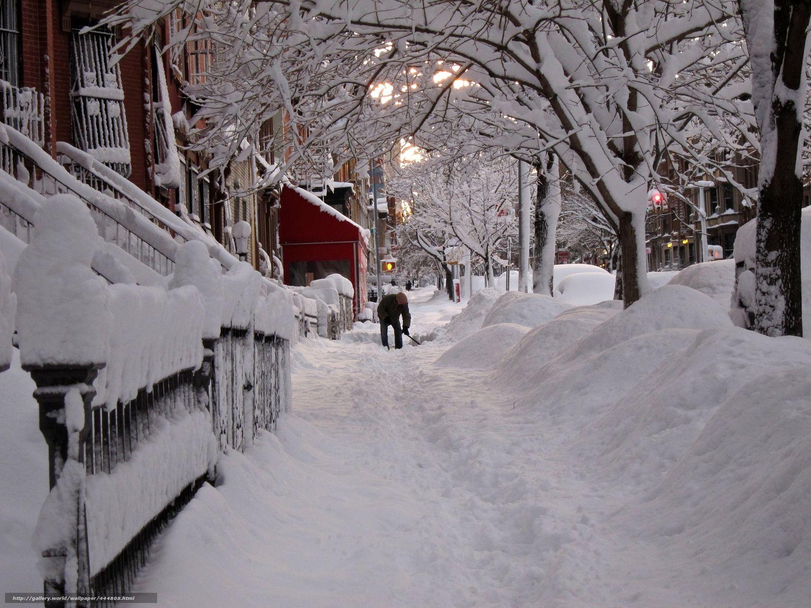 1600x1200 Download wallpaper Winter, new york, snow free desktop