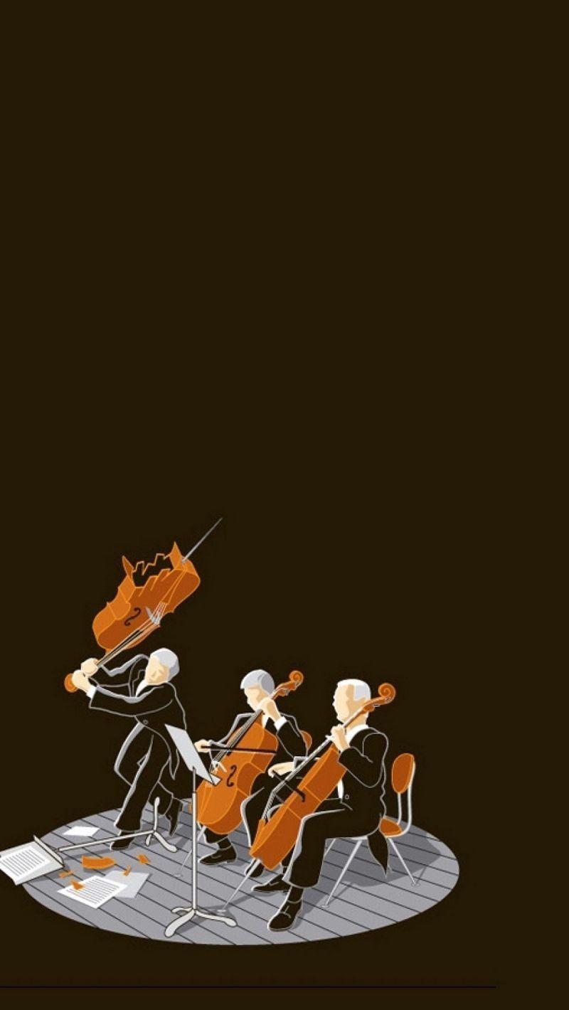 800x1420 Download wallpaper 800x1420 violin, musicians, orchestra iphone se