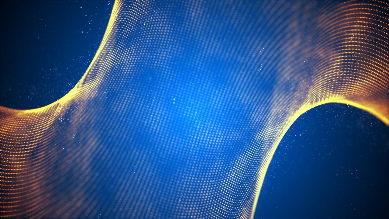 1280x720 Wallpaper Particles, Modern, Yellow, Blue background, 4K, Abstract / Editor's Picks,. Wallpaper for iPhone, Android, Mobile and Desktop