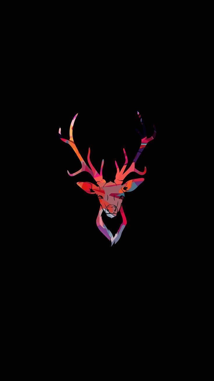 736x1308 Deer is colorfull 4K. Deer wallpaper, Android wallpaper, Animal