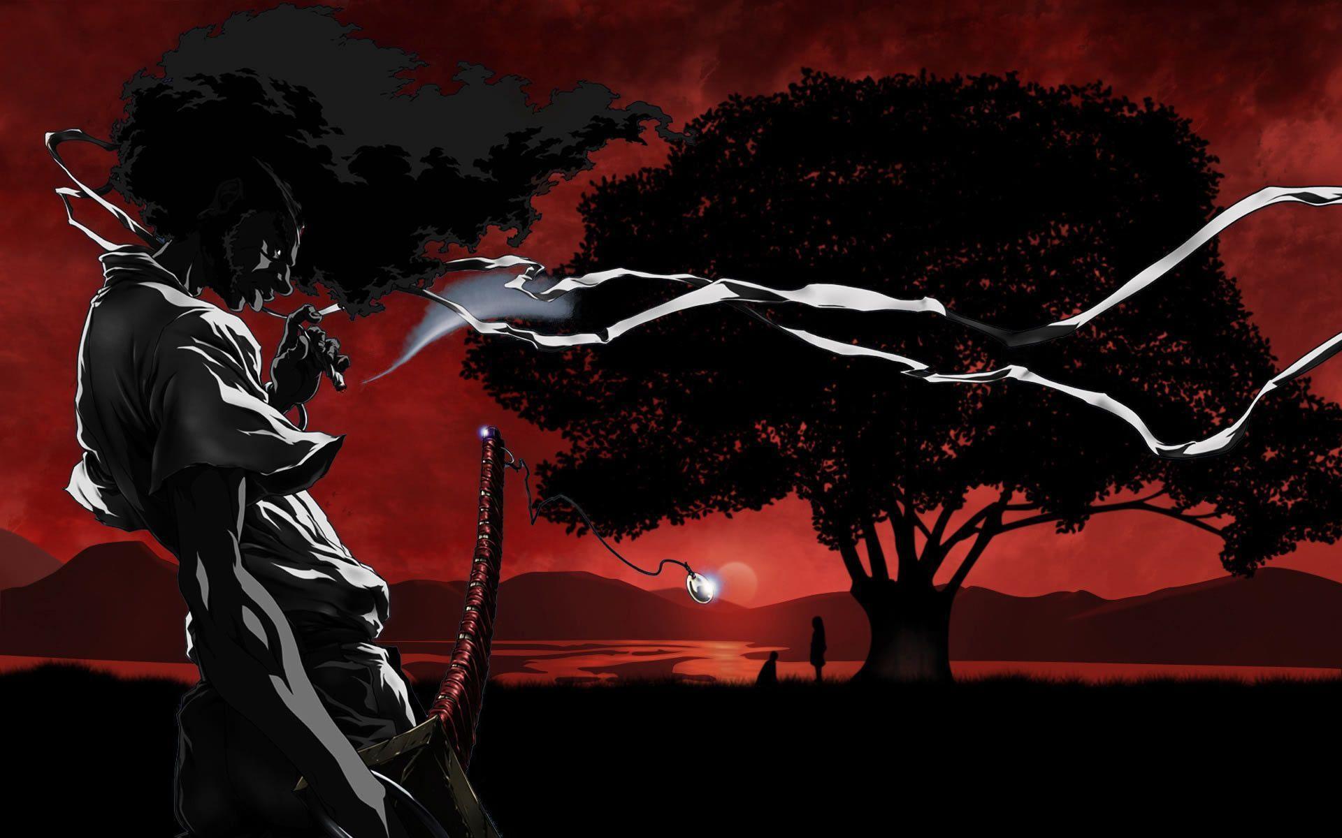 1920x1200 Afro Samurai smoking HD desktop wallpaper : Widescreen : High