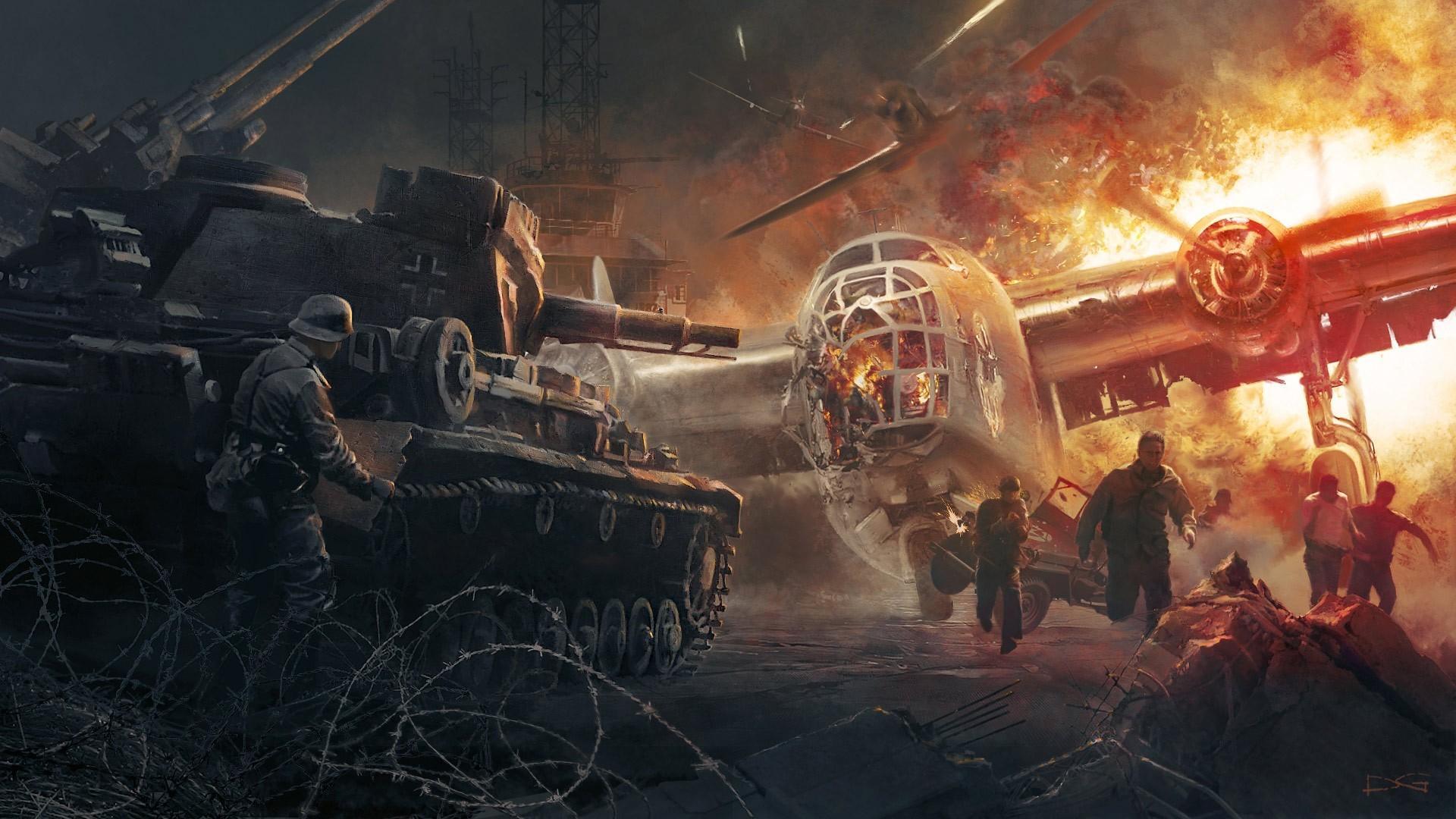 1920x1080 Anime WW2 Wallpaper