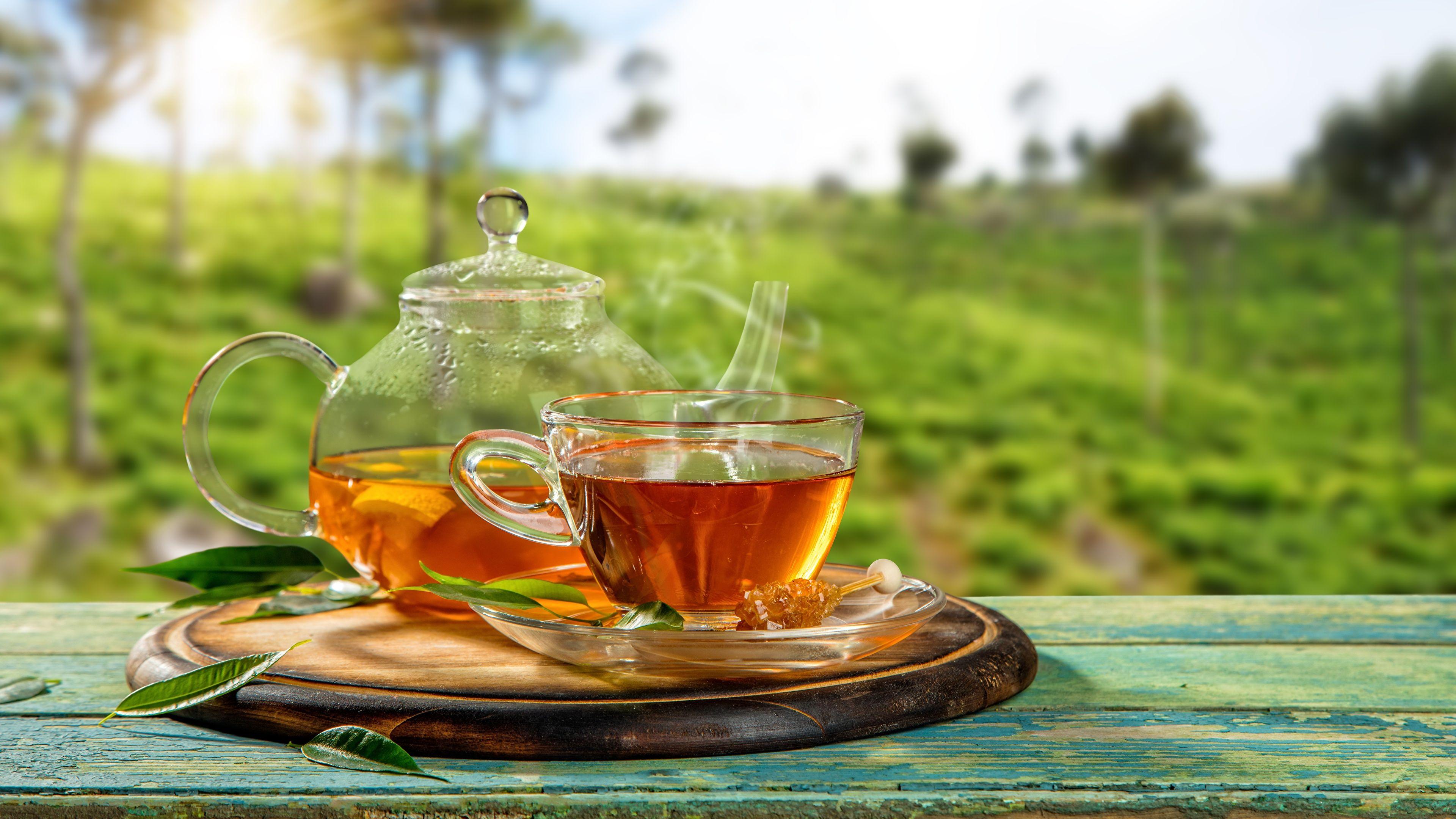 3840x2160 Desktop Wallpaper Tea Kettle Cup Food Saucer 3840x2160