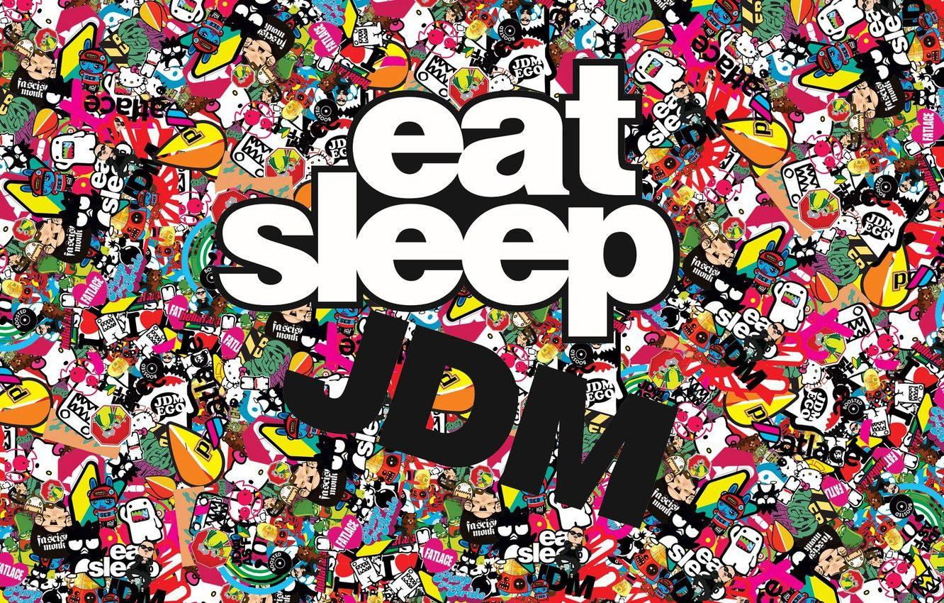 1332x850 Wallpaper japan, Market, JDM, Japanese, eat sleep, Domestic, Stickers image for desktop, section стиль