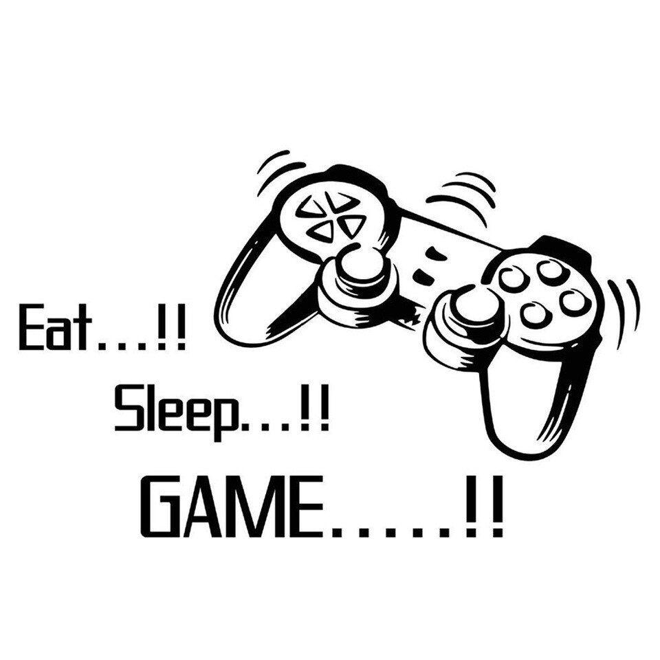 960x960 Eat Sleep Game Wall Stickers Boys Bedroom Letter Wallpaper DIY Kids Home Rooms Decoration Art Decal PVC Stickers Removable. Wall Stickers