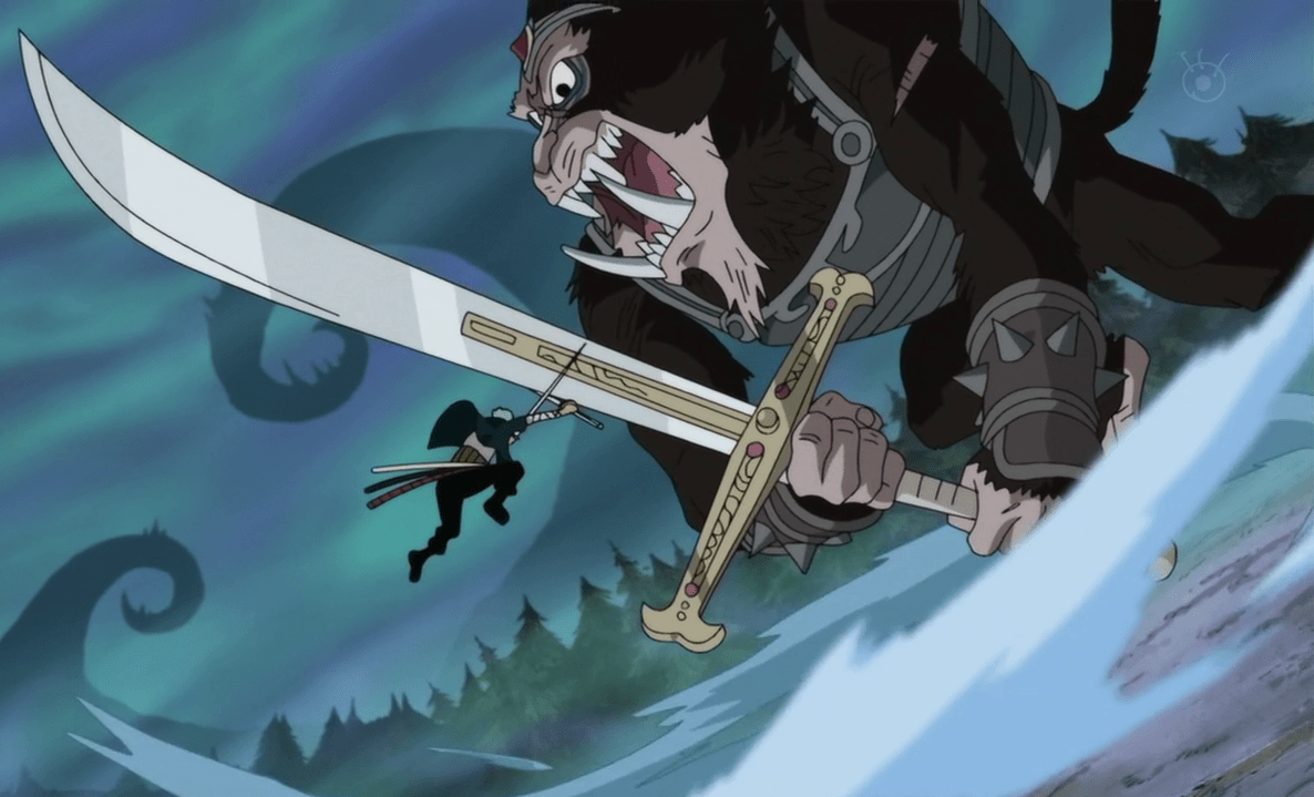 1186x719 Is Mihawk's sword black because of Haki?