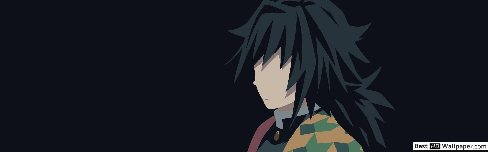 1920x600 Demon Slayer Giyuu Tomioka Minimalist HD wallpaper download