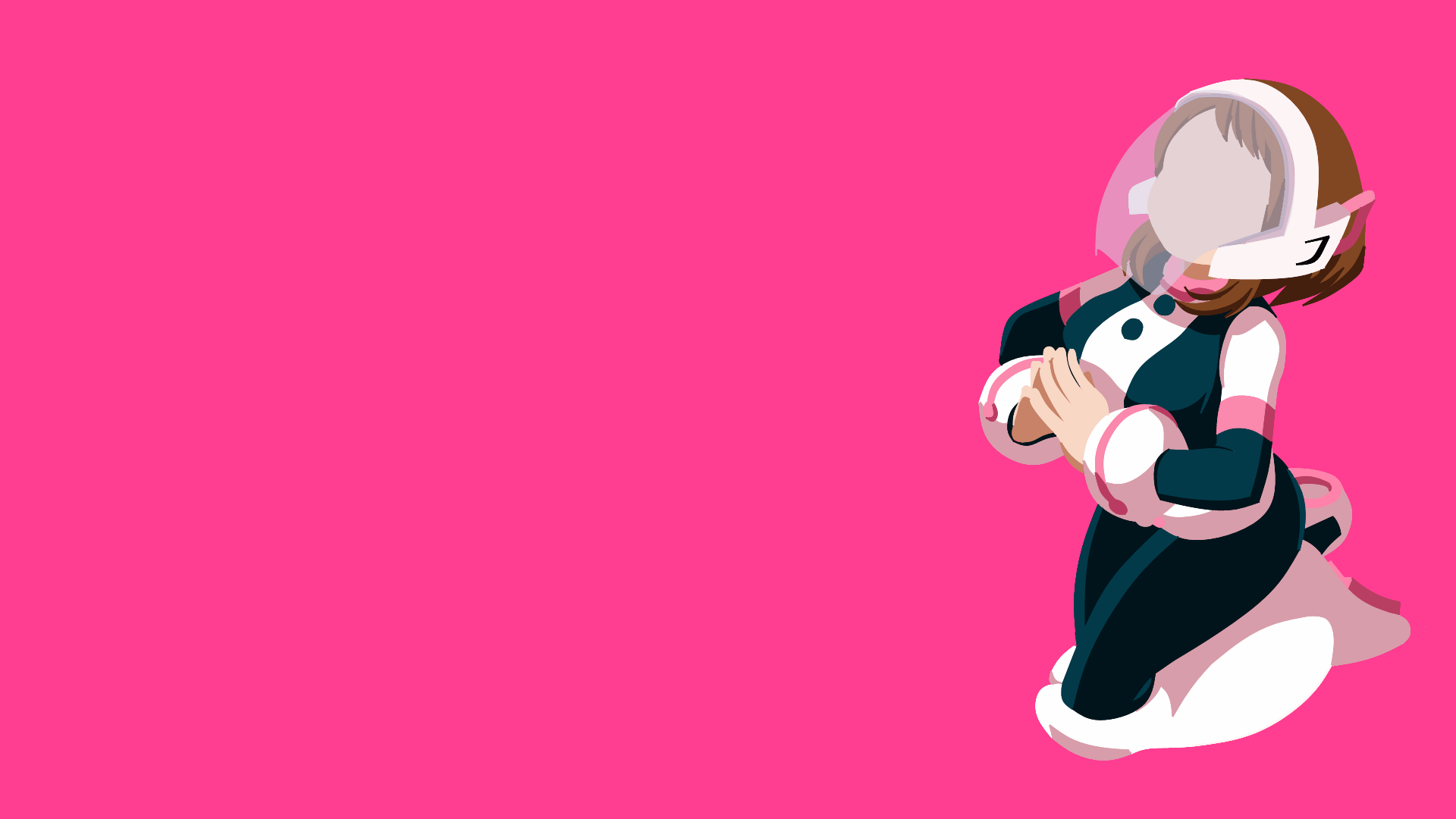 1920x1080 OC Uraraka Minimalist Wallpaper: BokuNoHeroAcademia