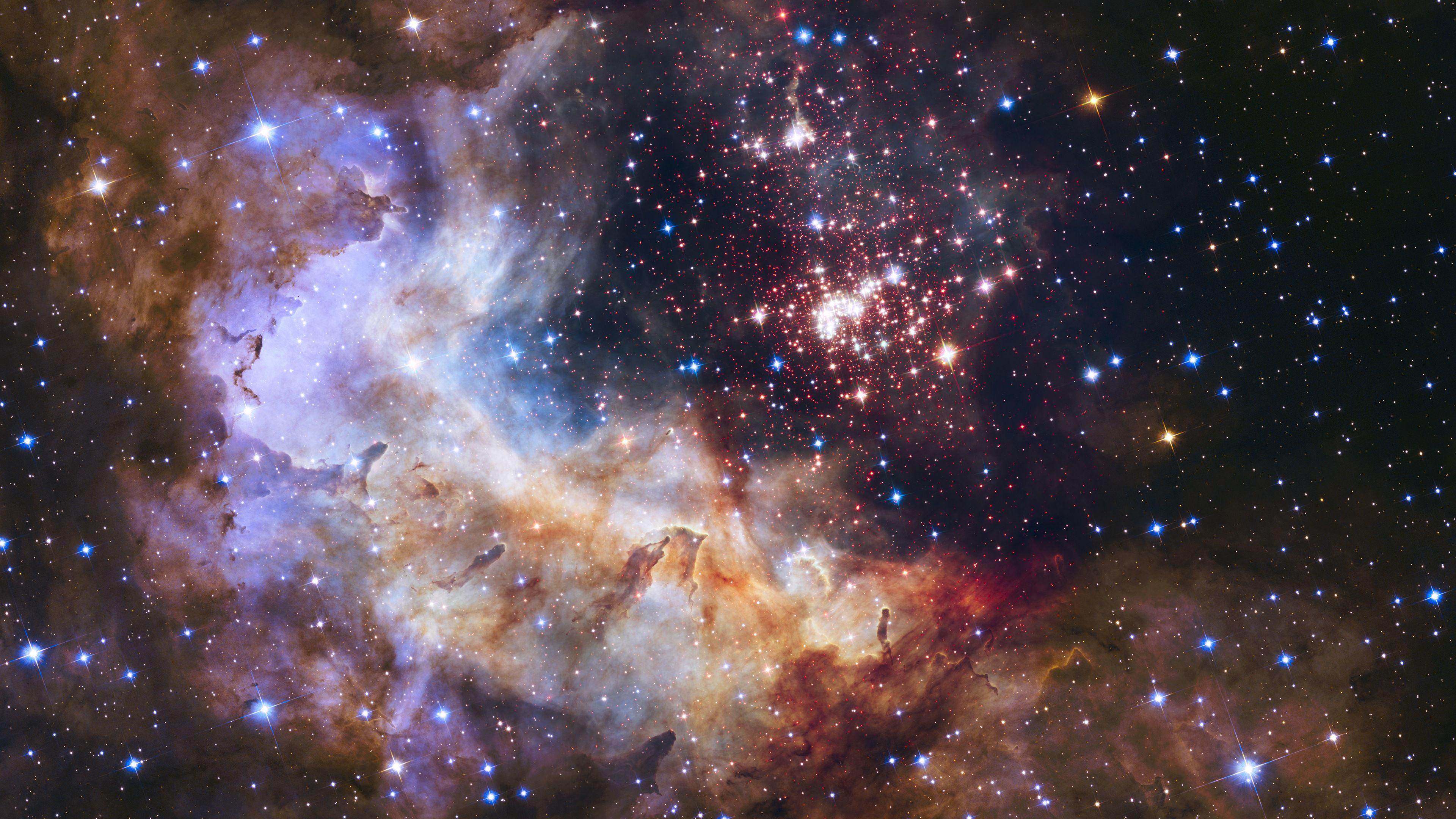 3840x2160 Tinh vân không gian sâu Hubble Hình nền máy tính 4K Ultra HD