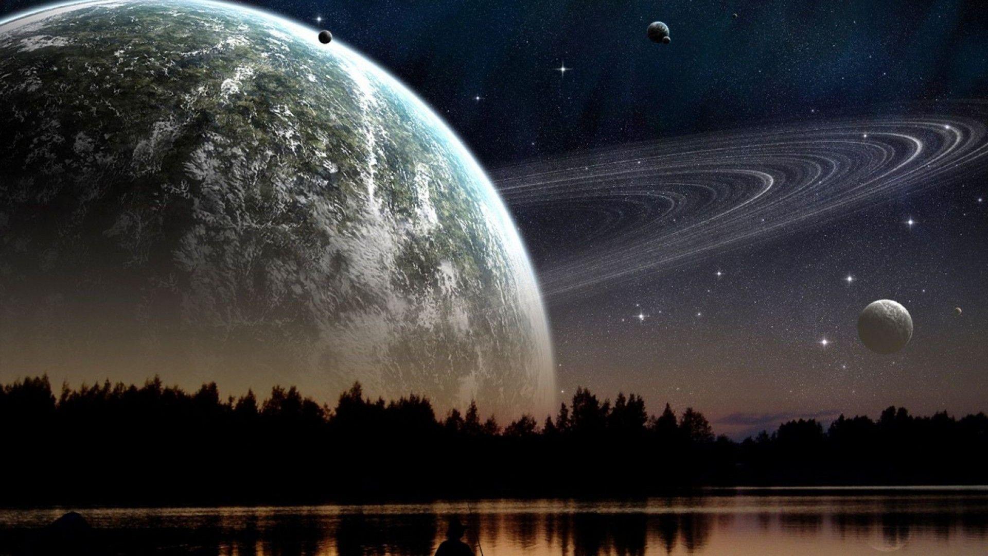 1920x1080 Fantasy Night Beautiful Space HD Wallpaper Widescreen 2560x1600 :