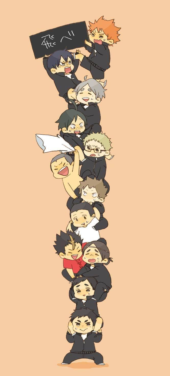 667x1470 Karasuno - chibi.  Yeayy karasuno!  Đội bóng yêu thích của tôi !.  Haikyuu hình nền, Haikyuu anime, Haikyuu