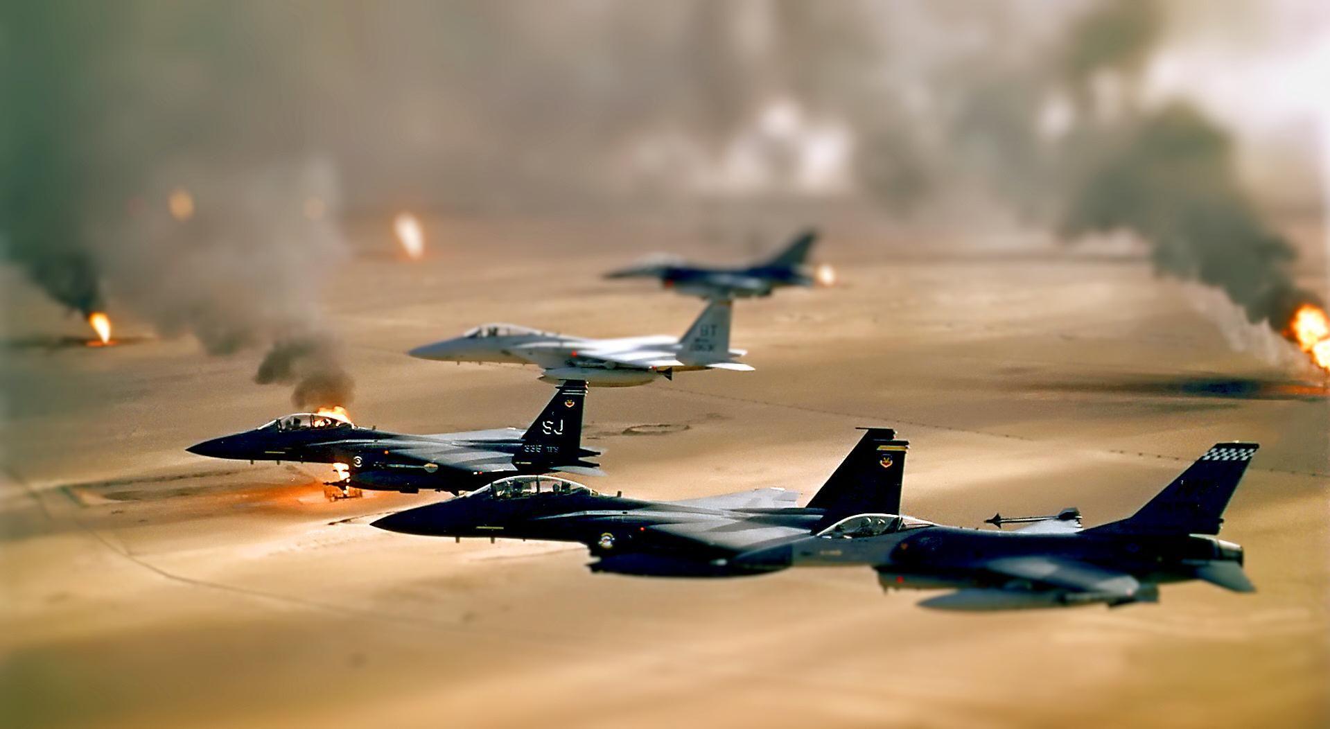 1919x1052 Dogfight In Tilt Shift Wallpaper