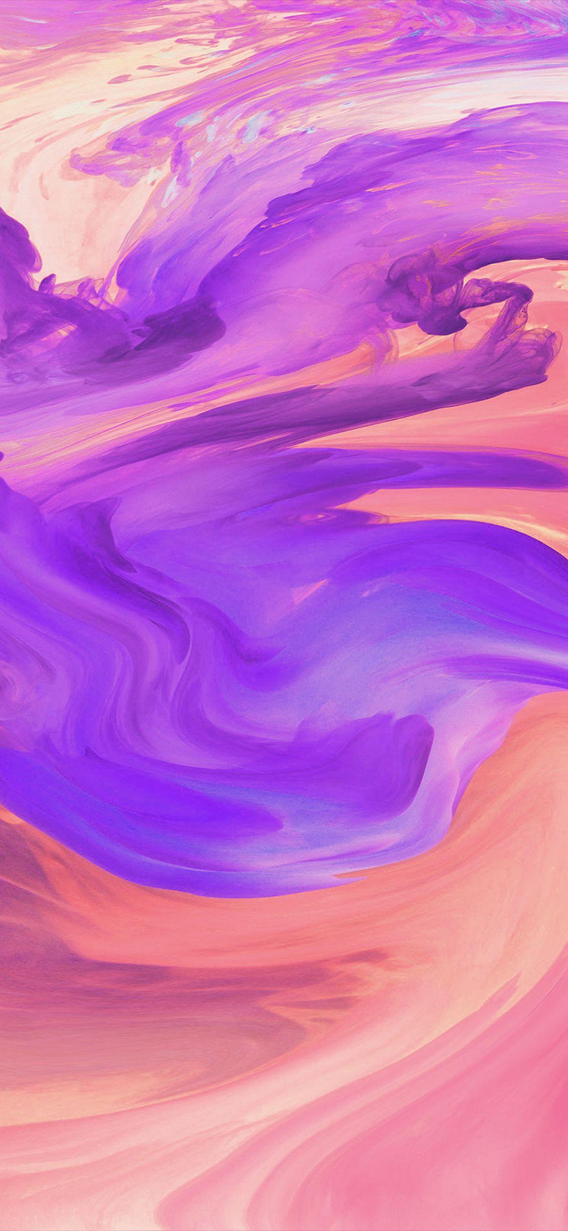 1125x2436 Hurricane swirl abstract art paint purple pattern iPhone 11 Wallpaper Free Download