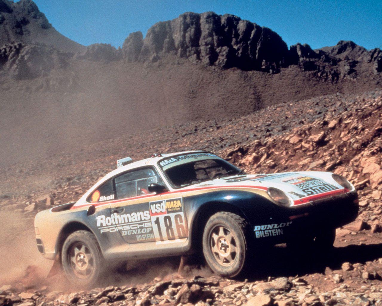 1280x1024 Desktop Wallpaper Porsche 959 Paris Dakar Cars